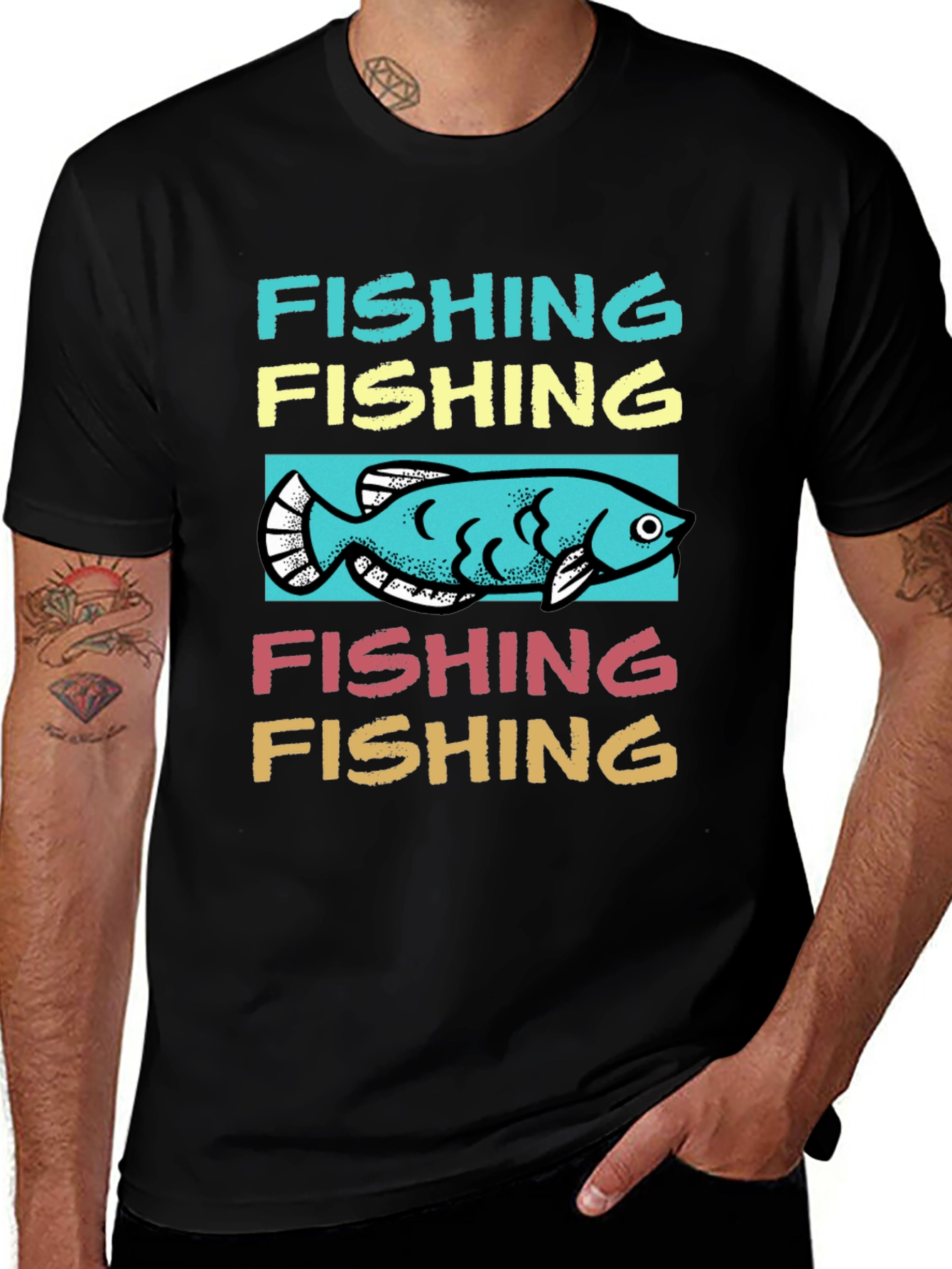 Fishing Graphic Tee -  Stylish Fisherman Shirt