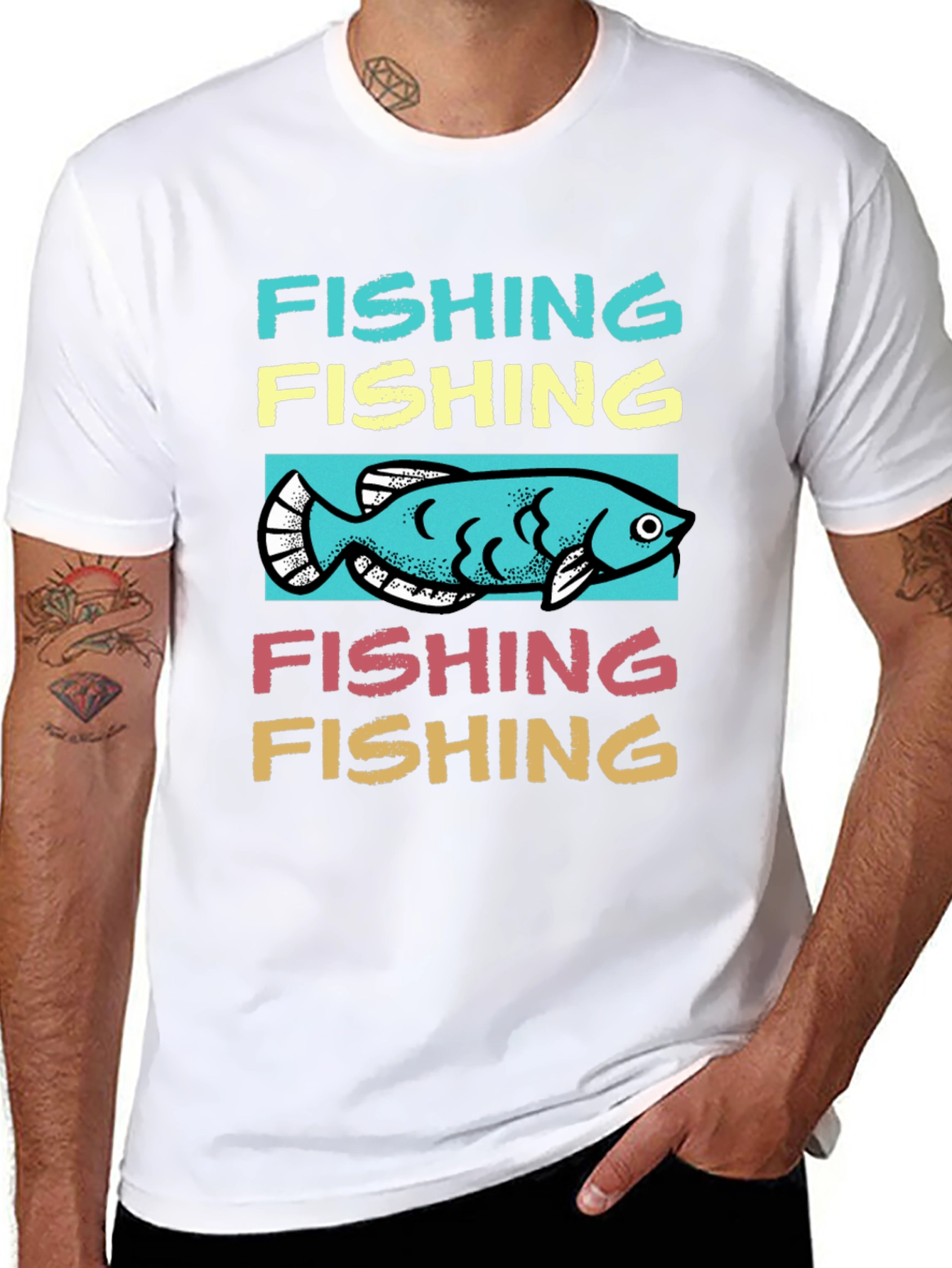 Fishing Graphic Tee -  Stylish Fisherman Shirt