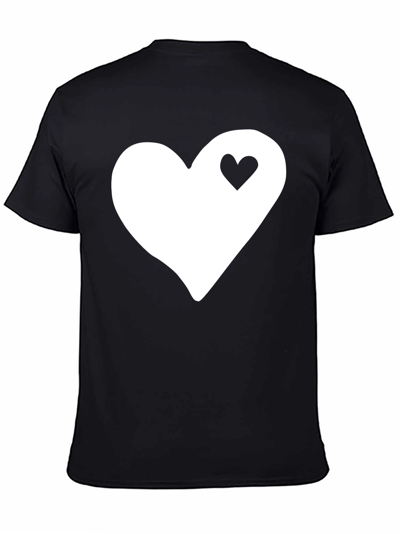 Heart Within Heart T-Shirt - Black