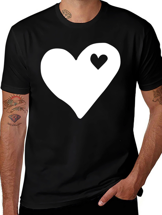 Heart Within Heart T-Shirt - Black
