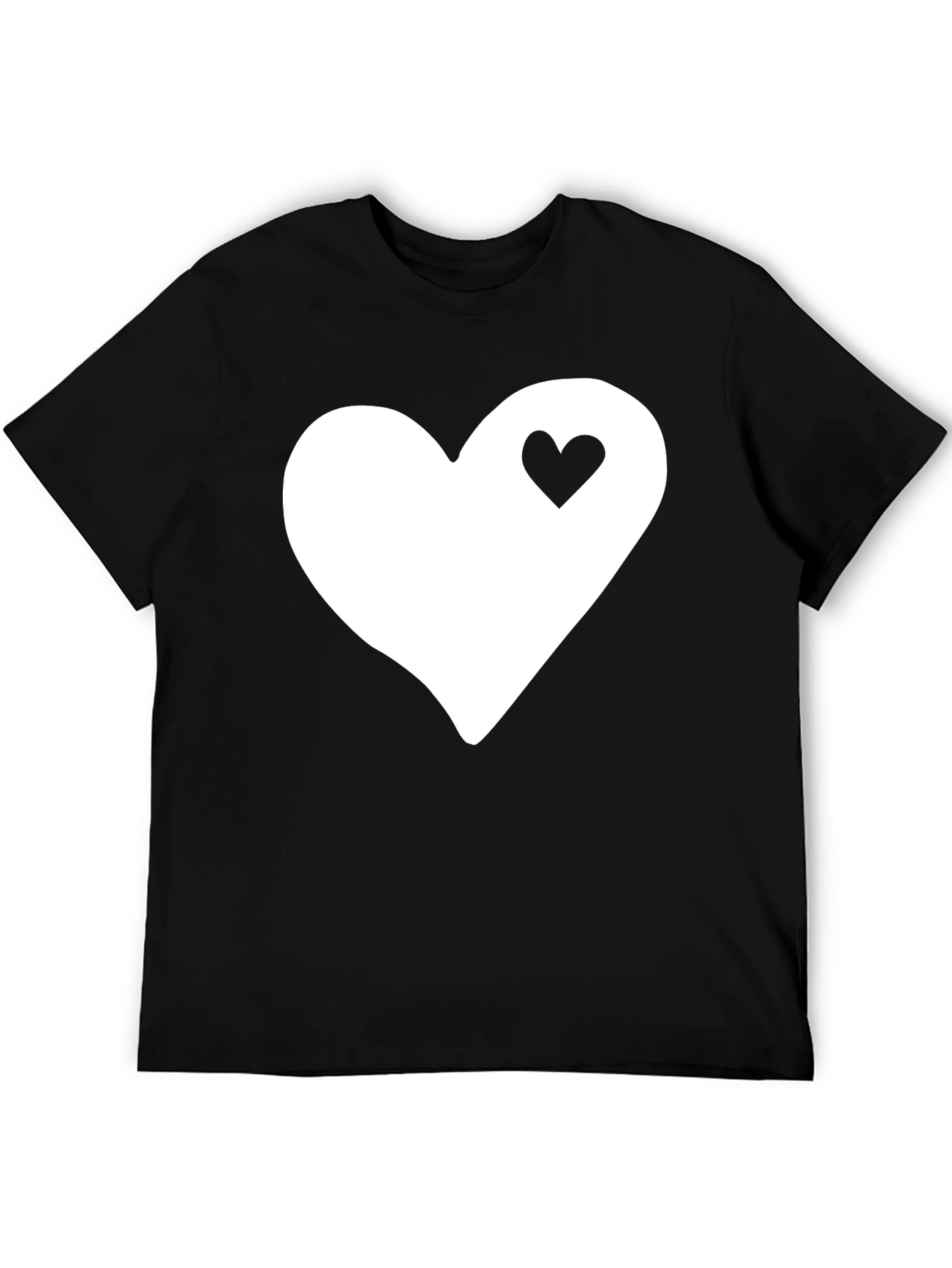 Heart Within Heart T-Shirt - Black