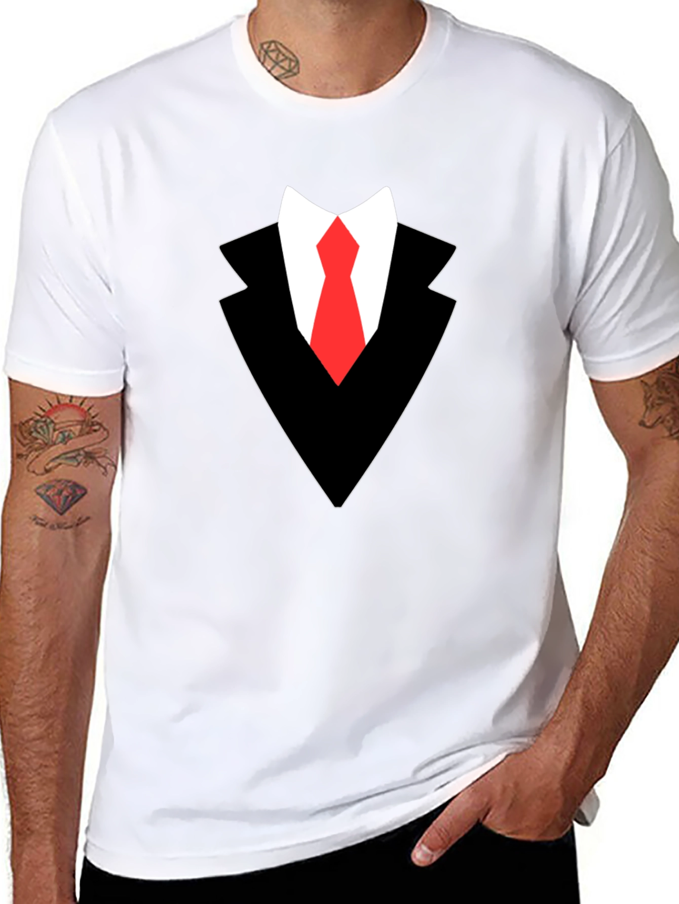 Suit Up! Graphic Tee - Classic Black Suit Design