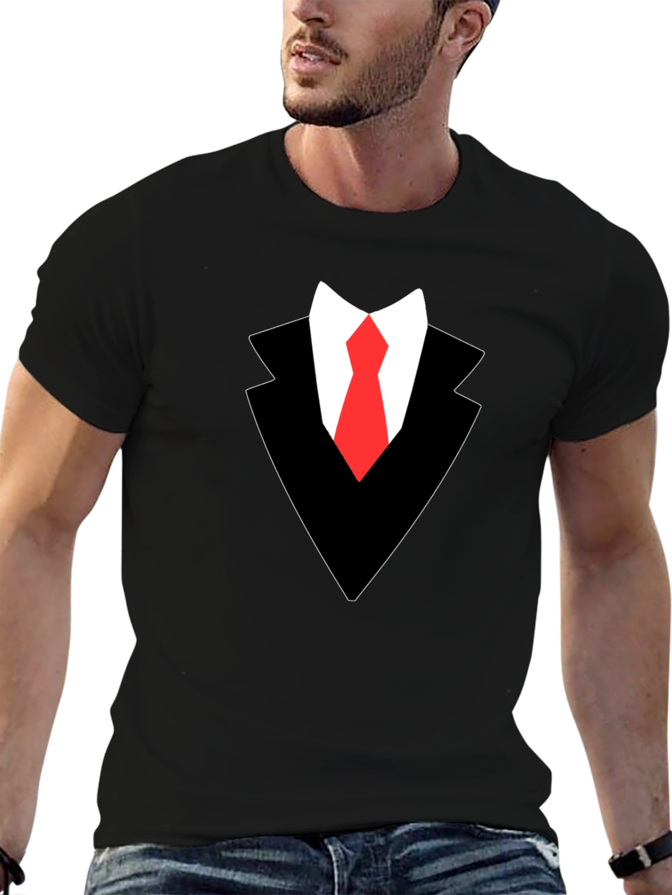 Suit Up! Graphic Tee - Classic Black Suit Design
