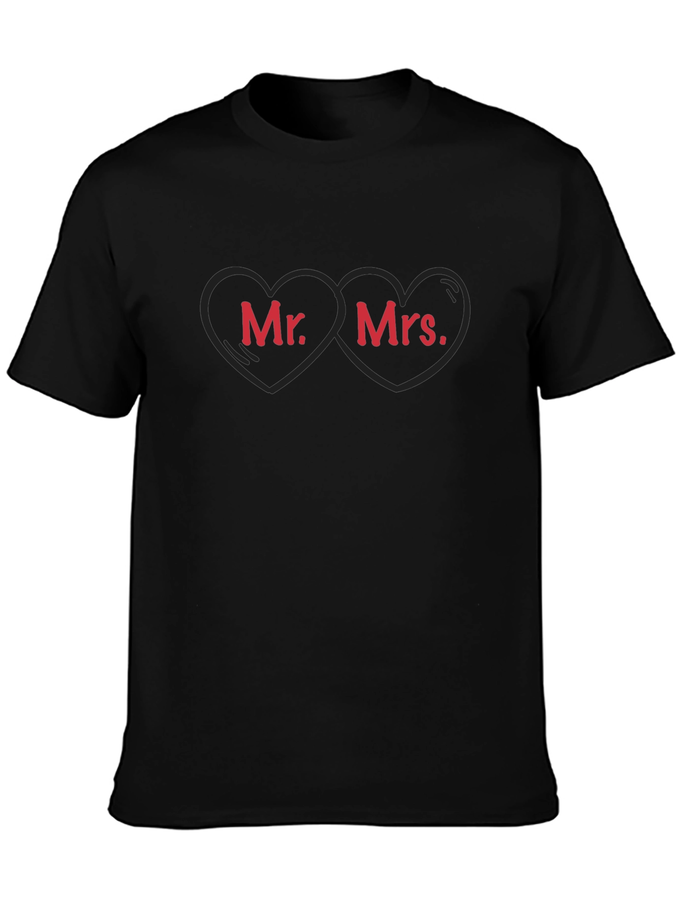 Mr. and Mrs. Heart T-Shirt - Wedding Couple Tee