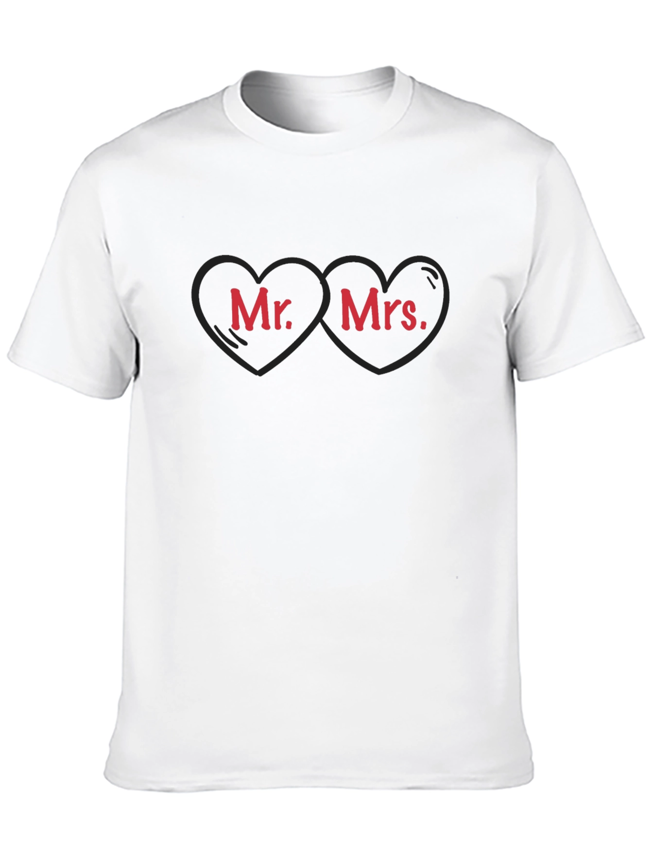Mr. and Mrs. Heart T-Shirt - Wedding Couple Tee