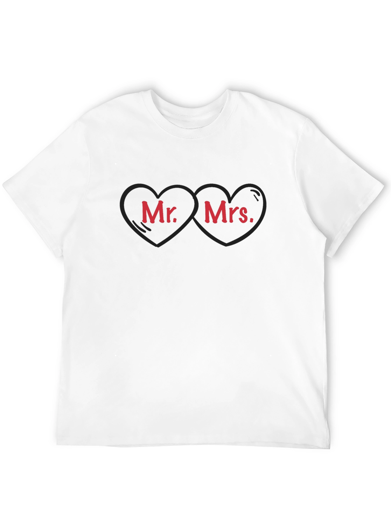 Mr. and Mrs. Heart T-Shirt - Wedding Couple Tee