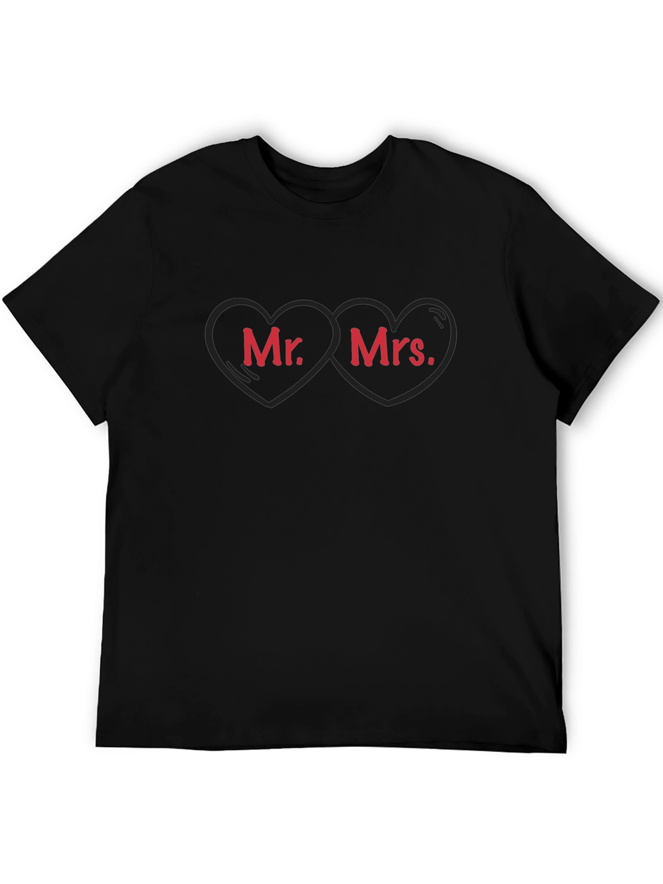 Mr. and Mrs. Heart T-Shirt - Wedding Couple Tee