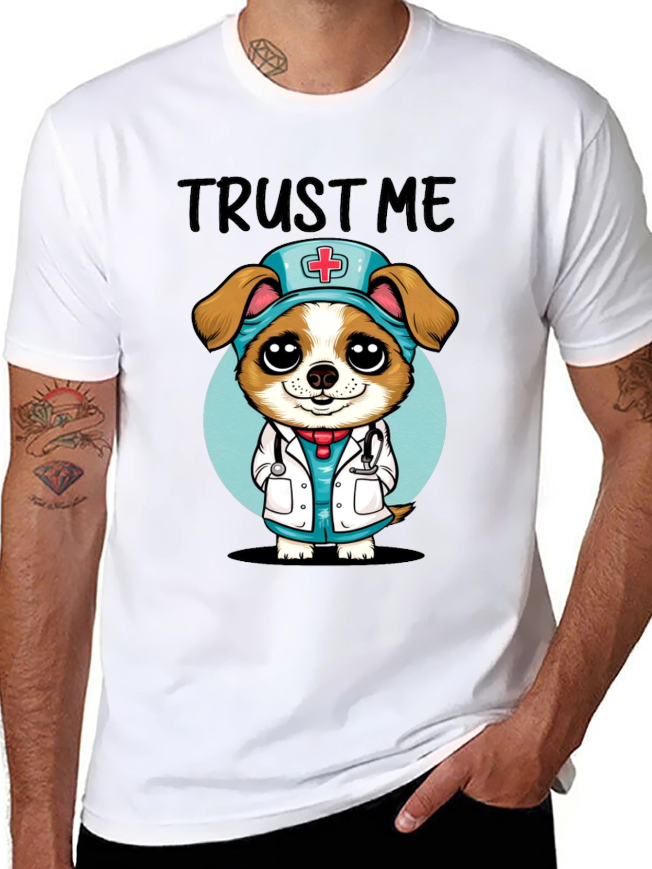 Trust Me Im a Dog-tor! Novelty T-Shirt