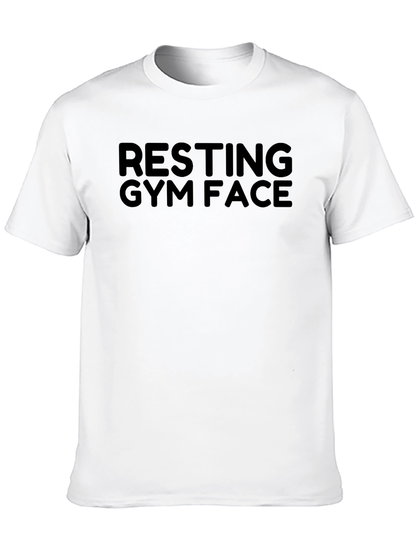 Resting Gym Face Graphic T-Shirt - Black