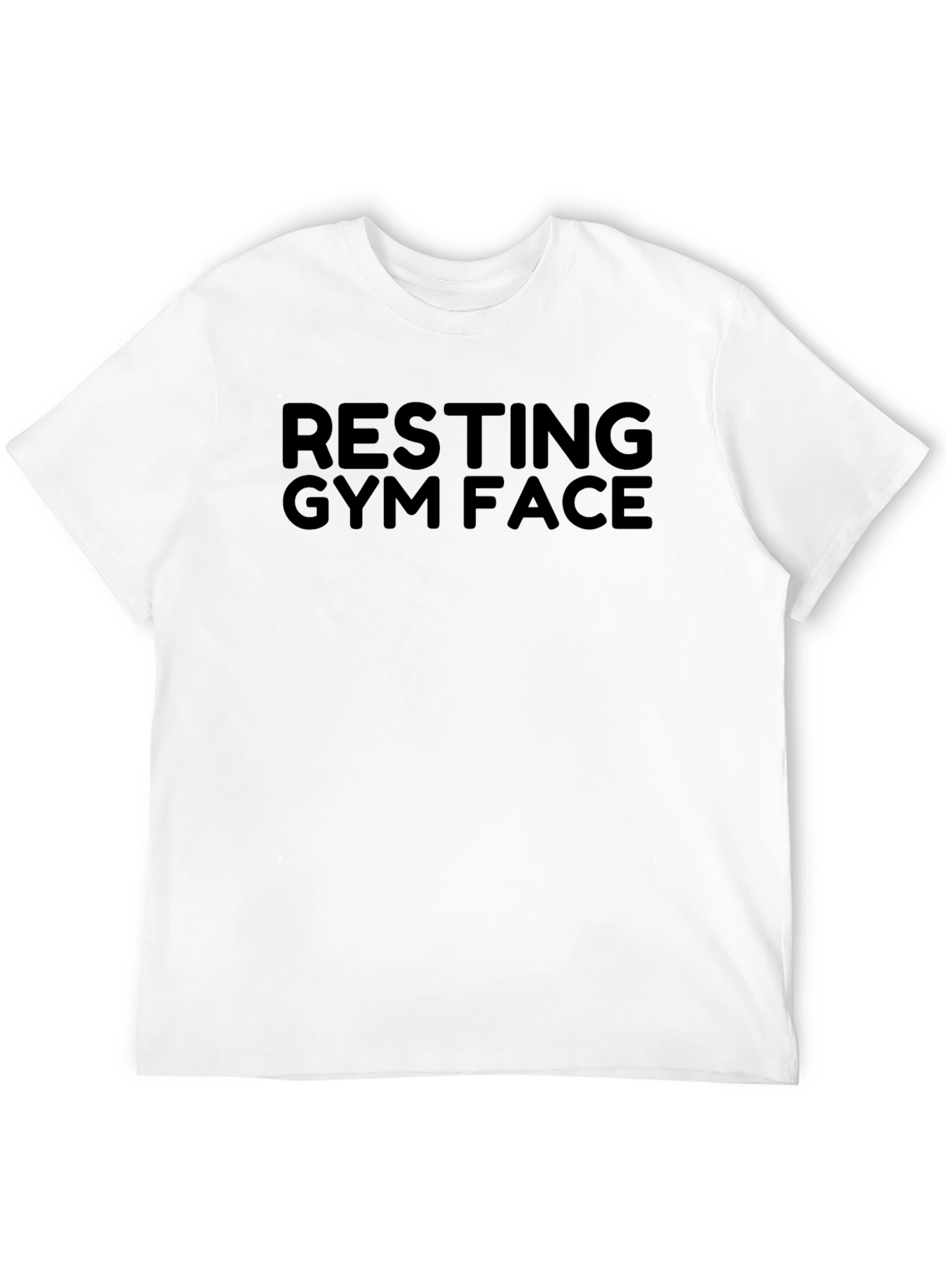 Resting Gym Face Graphic T-Shirt - Black