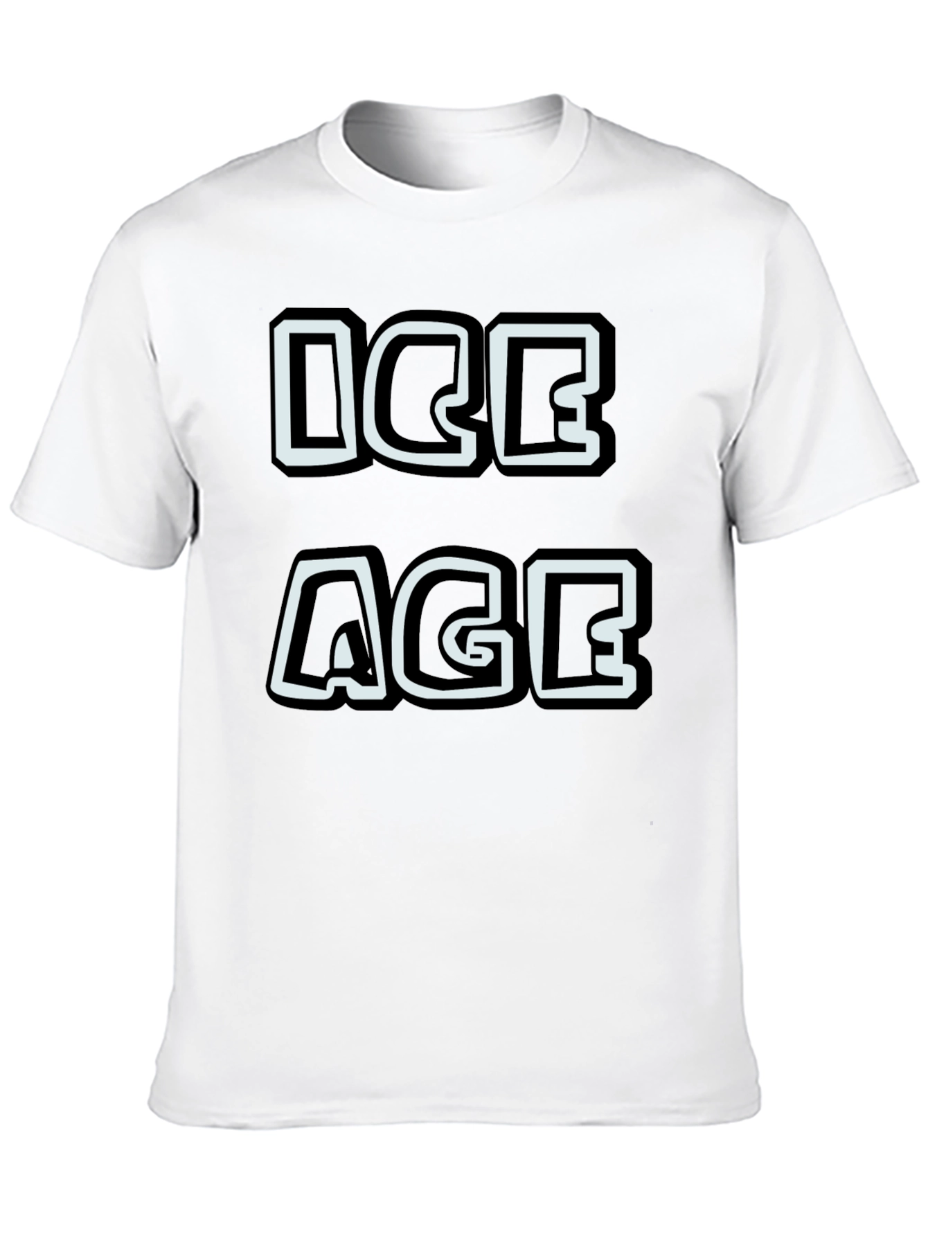 Ice Age Graphic Print Black T-Shirt