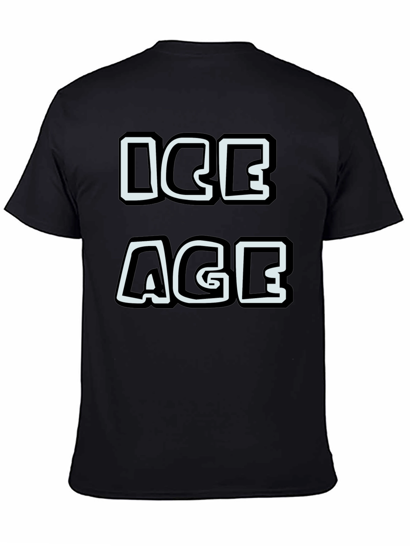 Ice Age Graphic Print Black T-Shirt