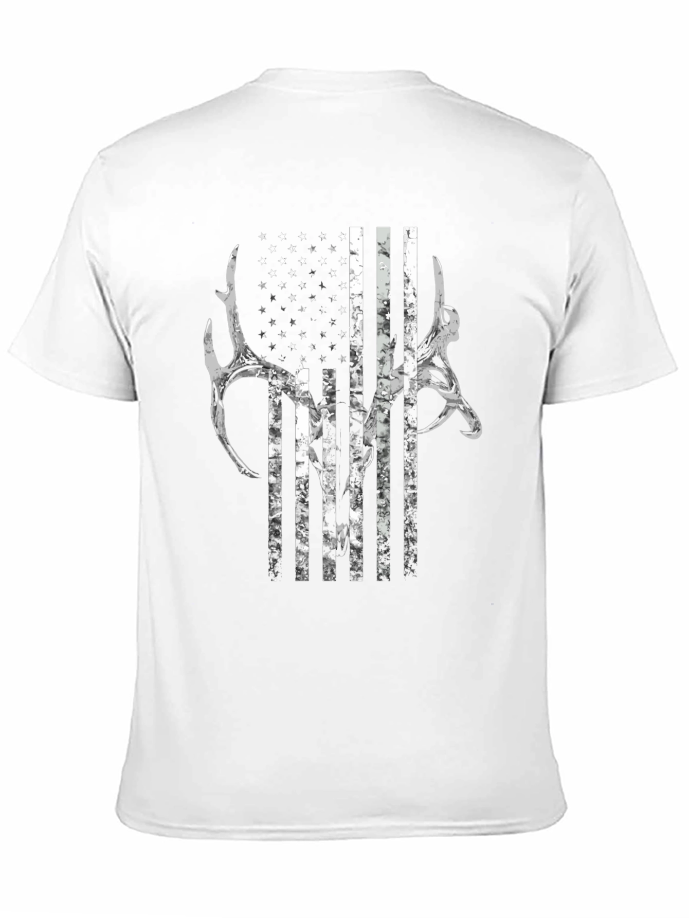 American Flag Deer Antler Graphic Tee