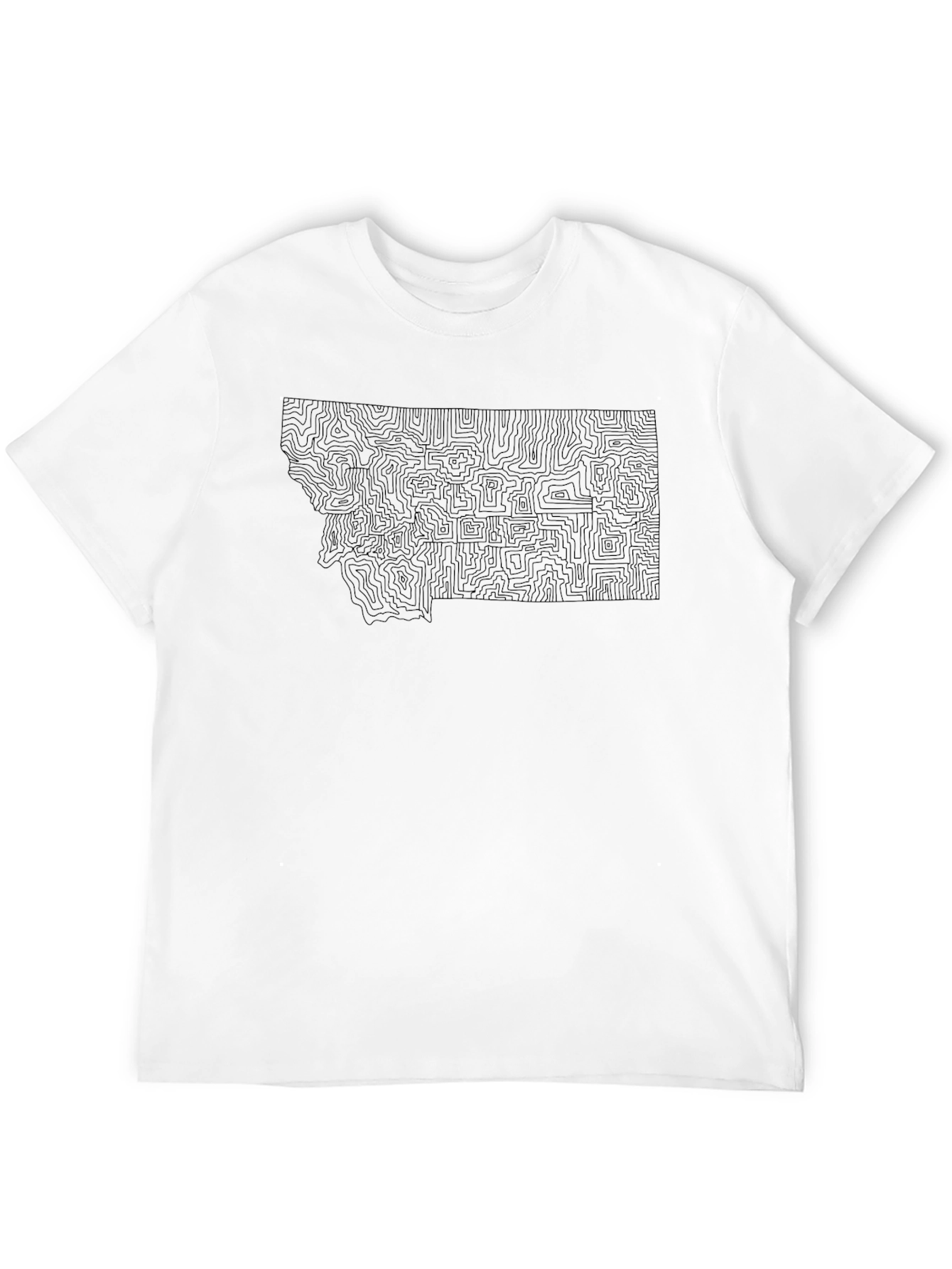 Montana Topography T-Shirt - Black