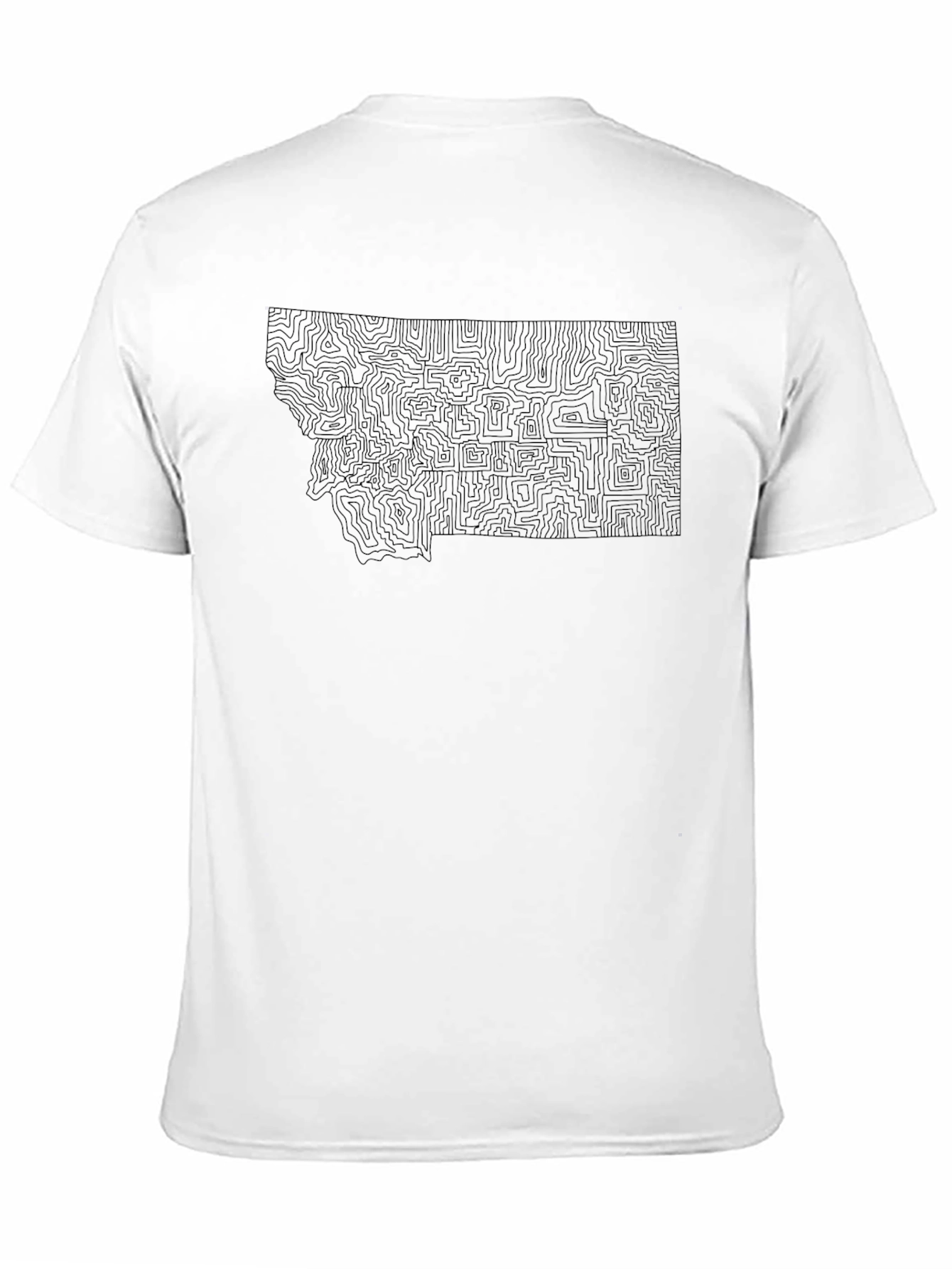 Montana Topography T-Shirt - Black