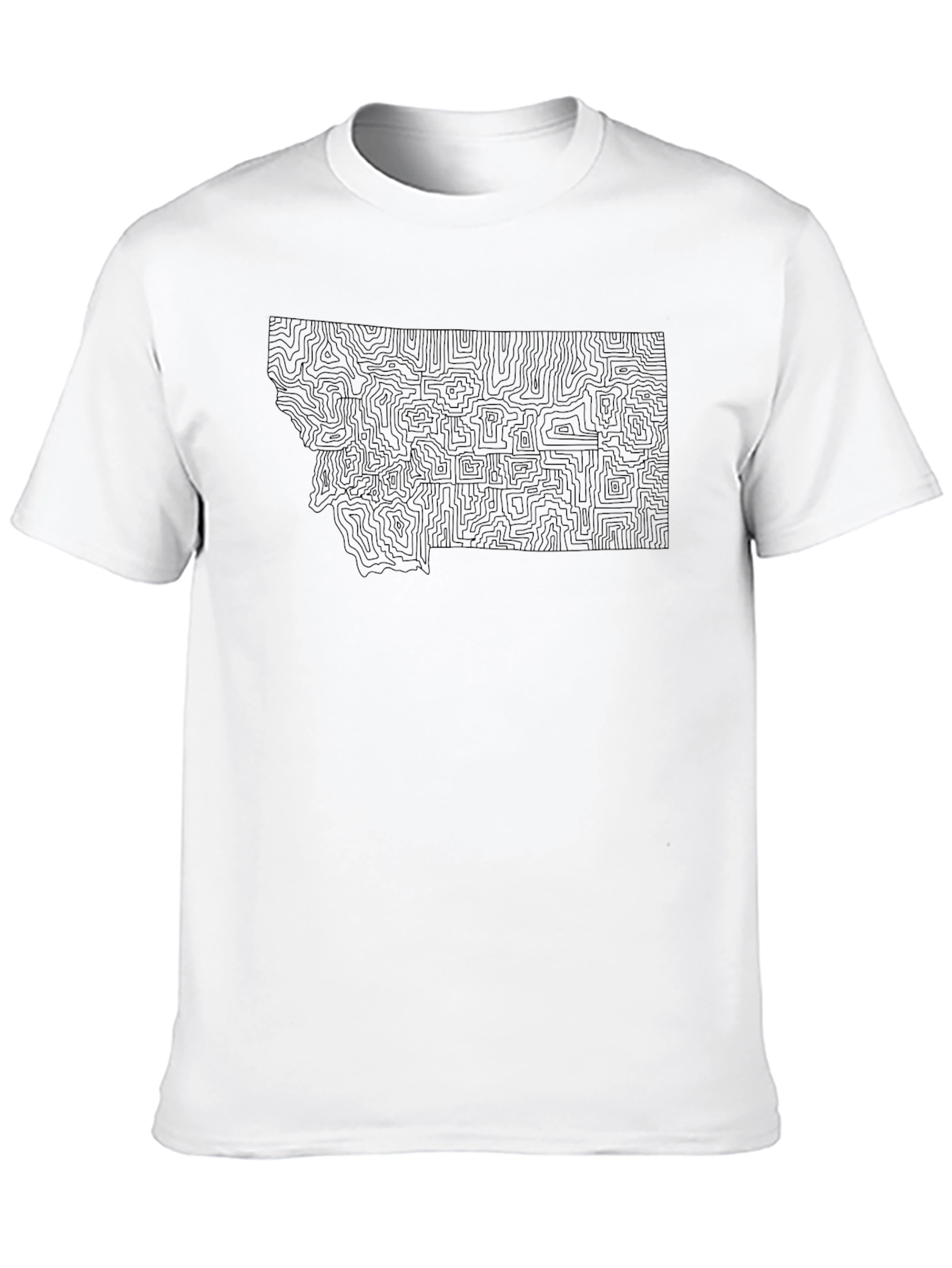 Montana Topography T-Shirt - Black