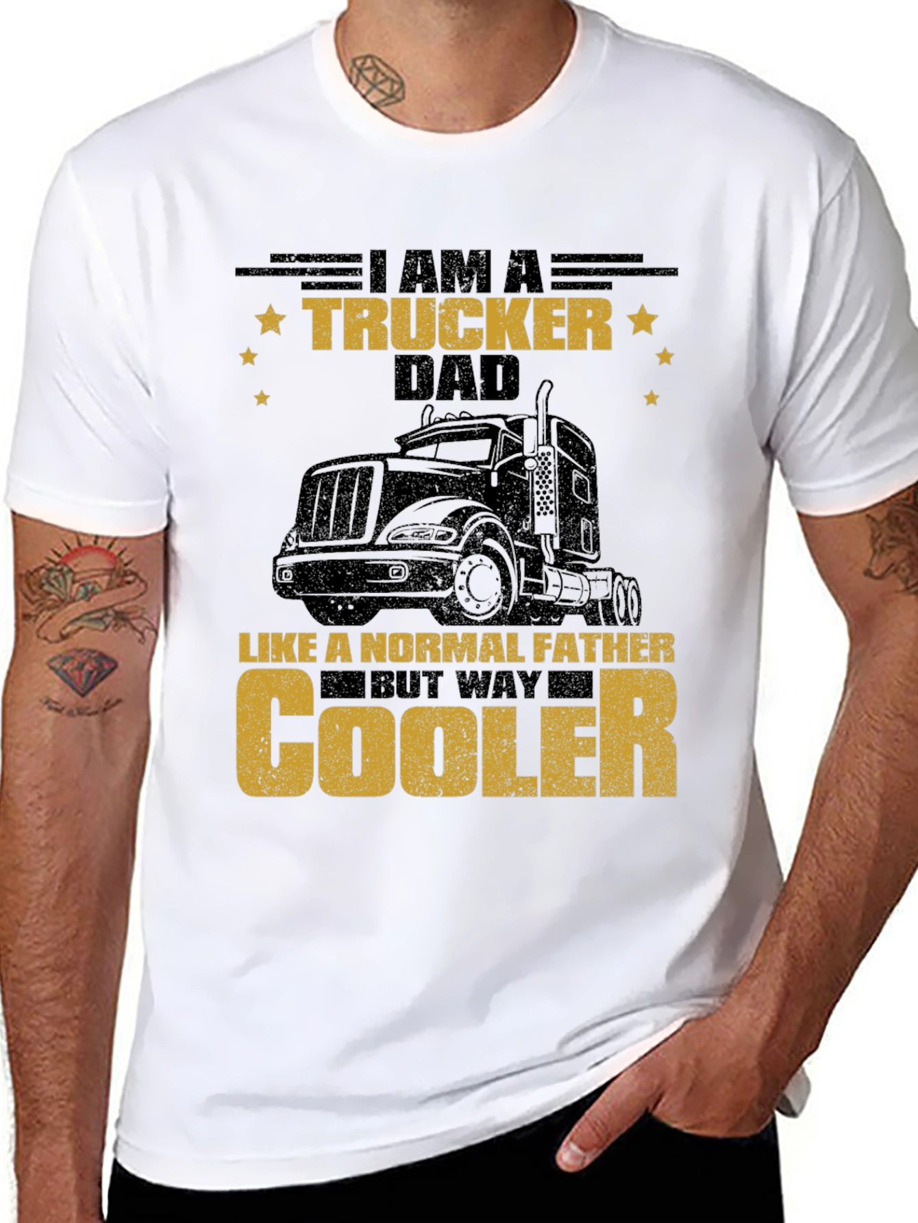 Trucker Dad T-Shirt - Cool Fathers Day Gift
