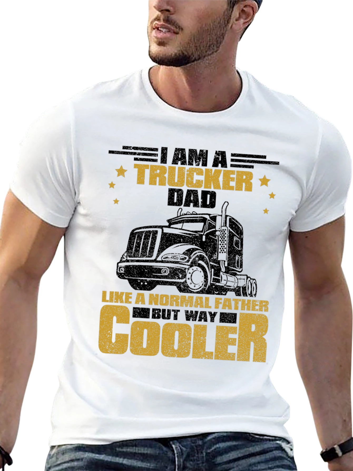 Trucker Dad T-Shirt - Cool Fathers Day Gift