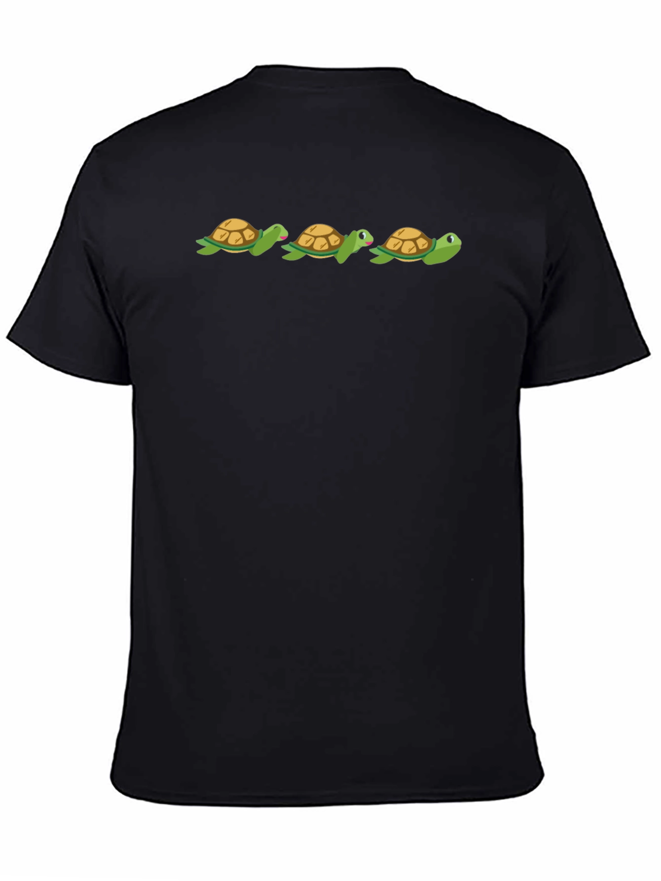 Turtle Trio Black Tee - Fun & Casual