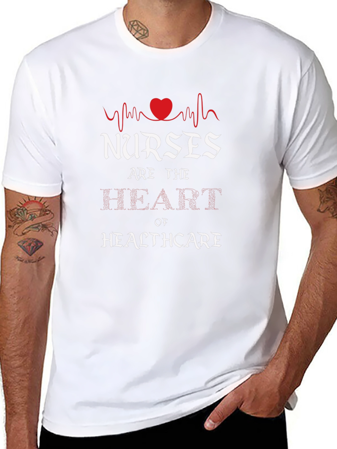 Nurses are the Heart of Healthcare Graphic Tee