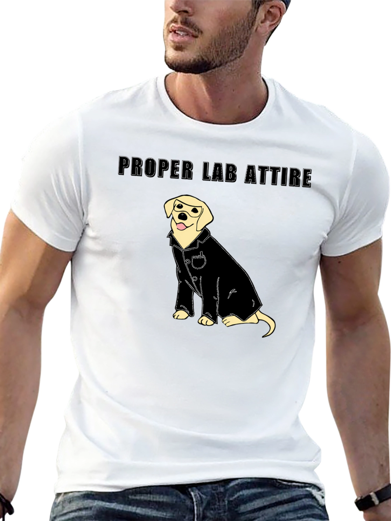 Proper Lab Attire T-Shirt - Science Dog Tee