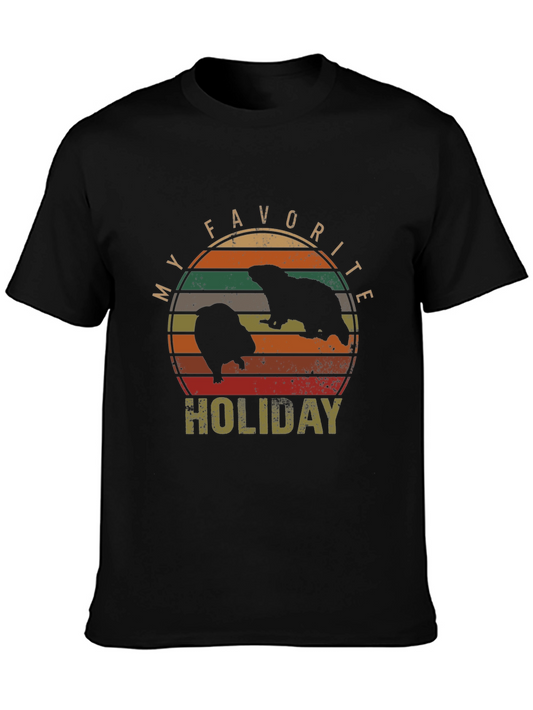 My Favorite Holiday Beaver Graphic T-Shirt