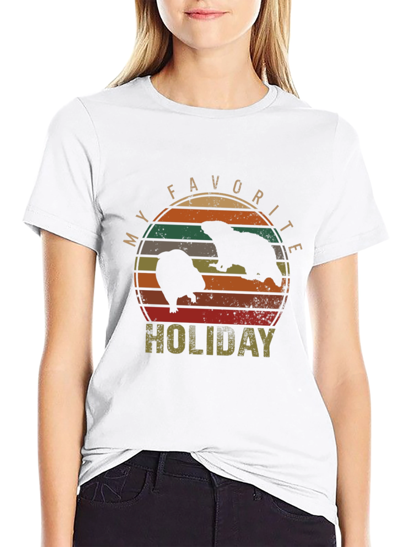 My Favorite Holiday Beaver Graphic T-Shirt