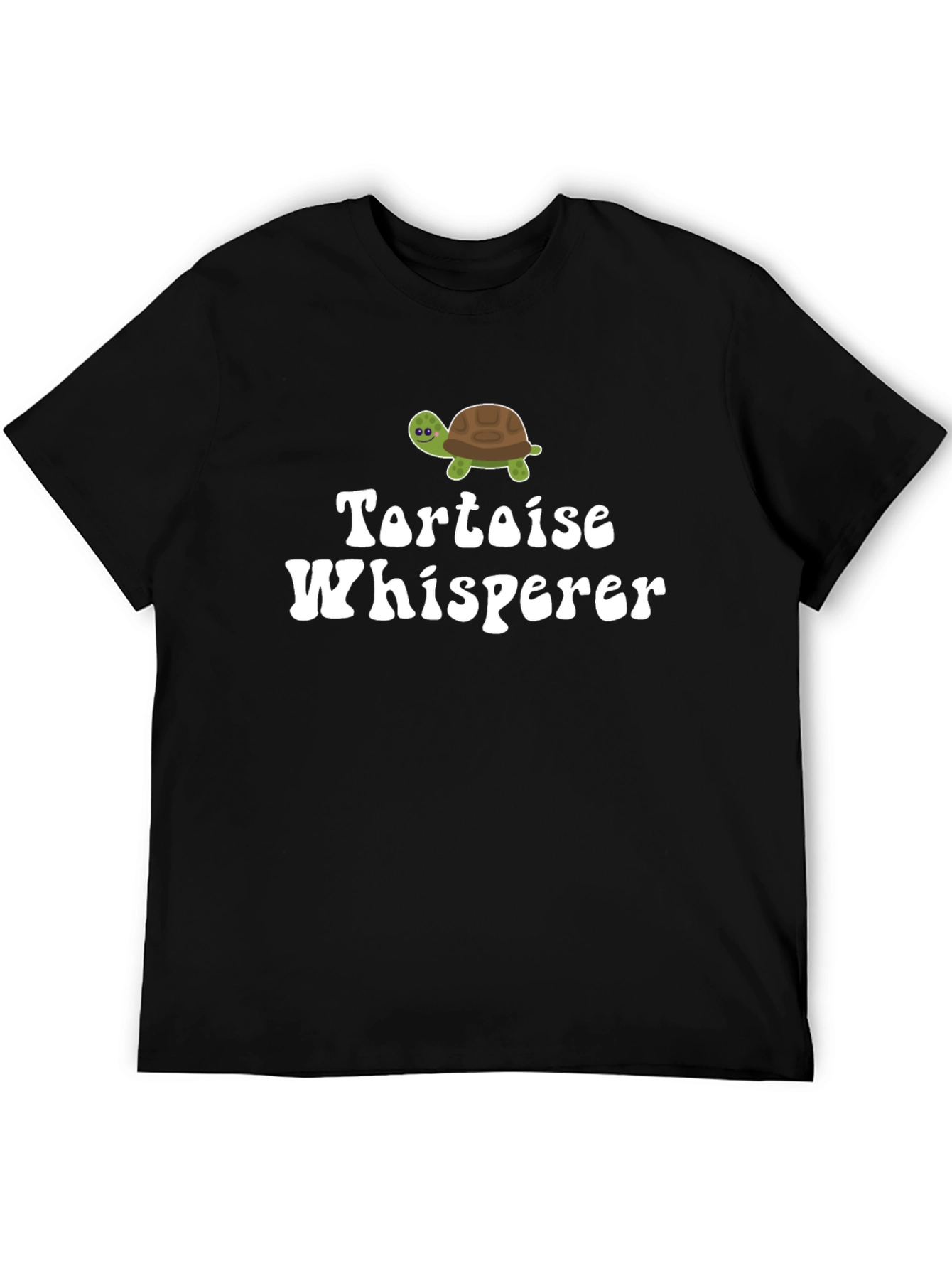 Tortoise Whisperer Graphic T-Shirt - Black Cotton Tee