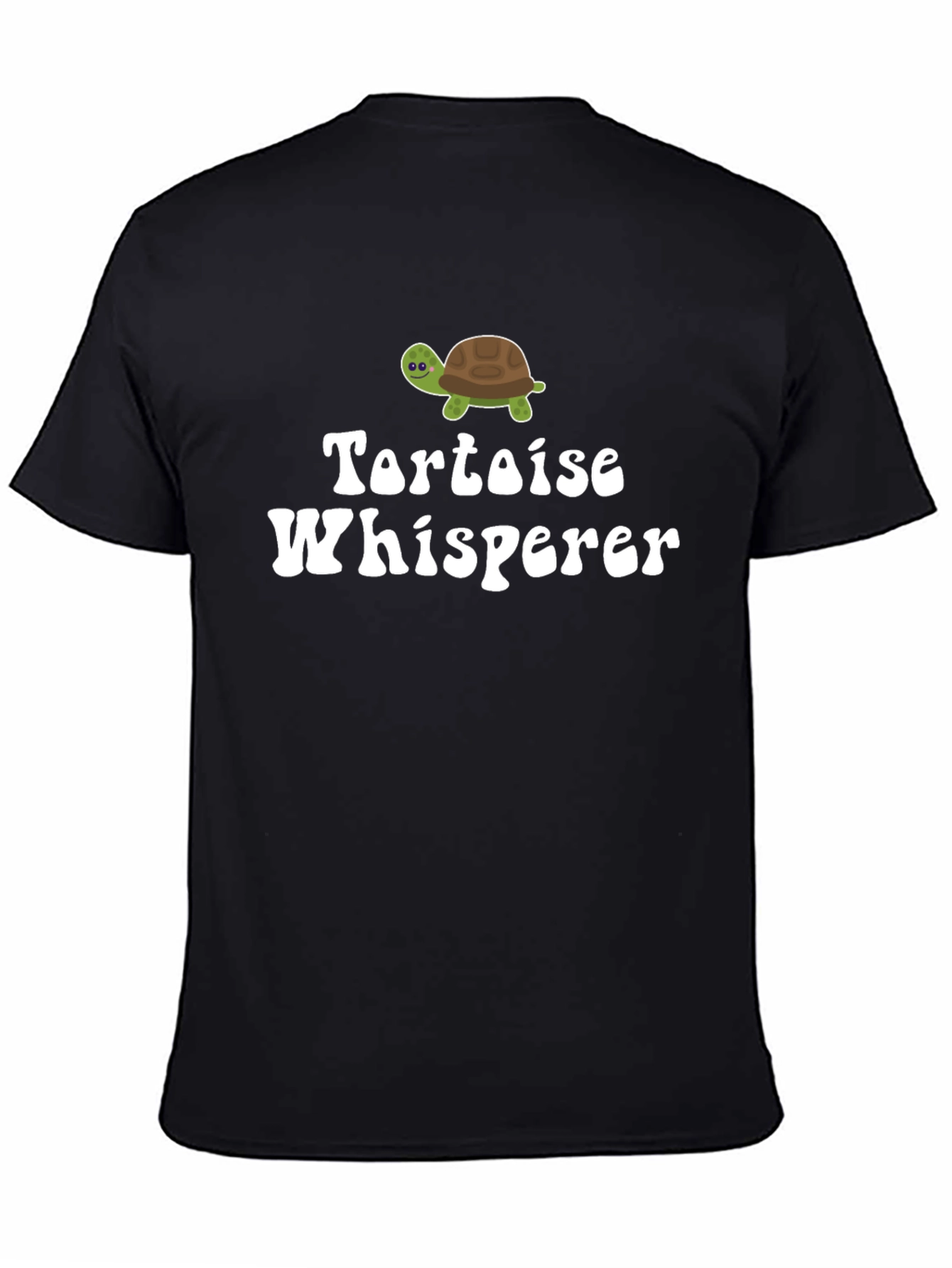 Tortoise Whisperer Graphic T-Shirt - Black Cotton Tee