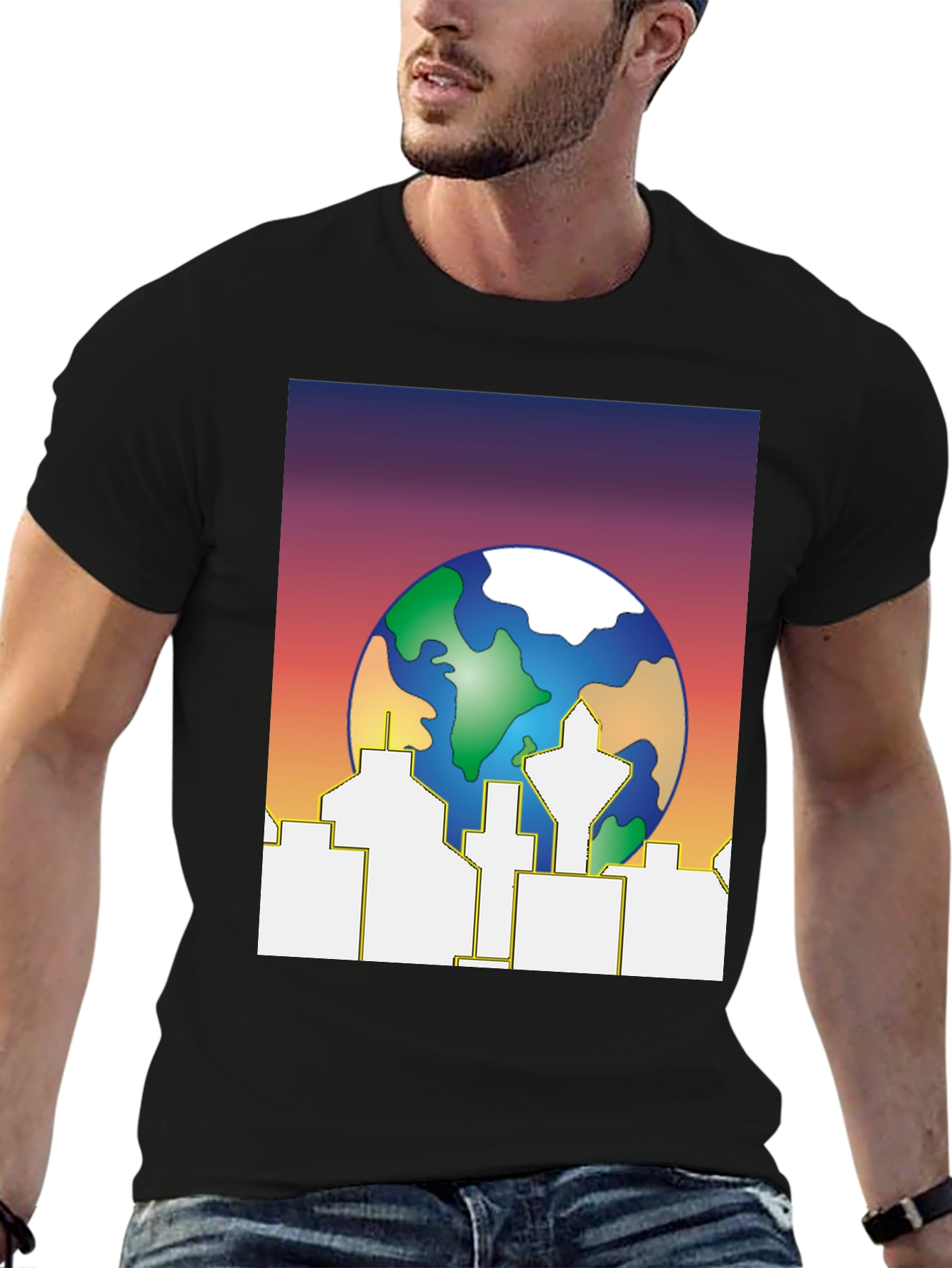 Earth Day Cityscape Graphic Tee