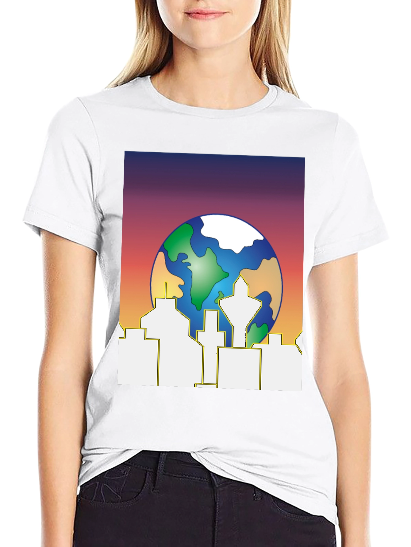 Earth Day Cityscape Graphic Tee