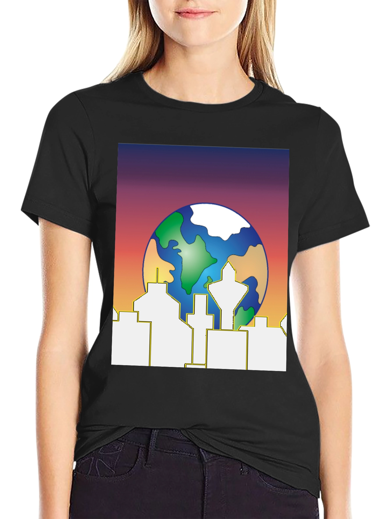 Earth Day Cityscape Graphic Tee
