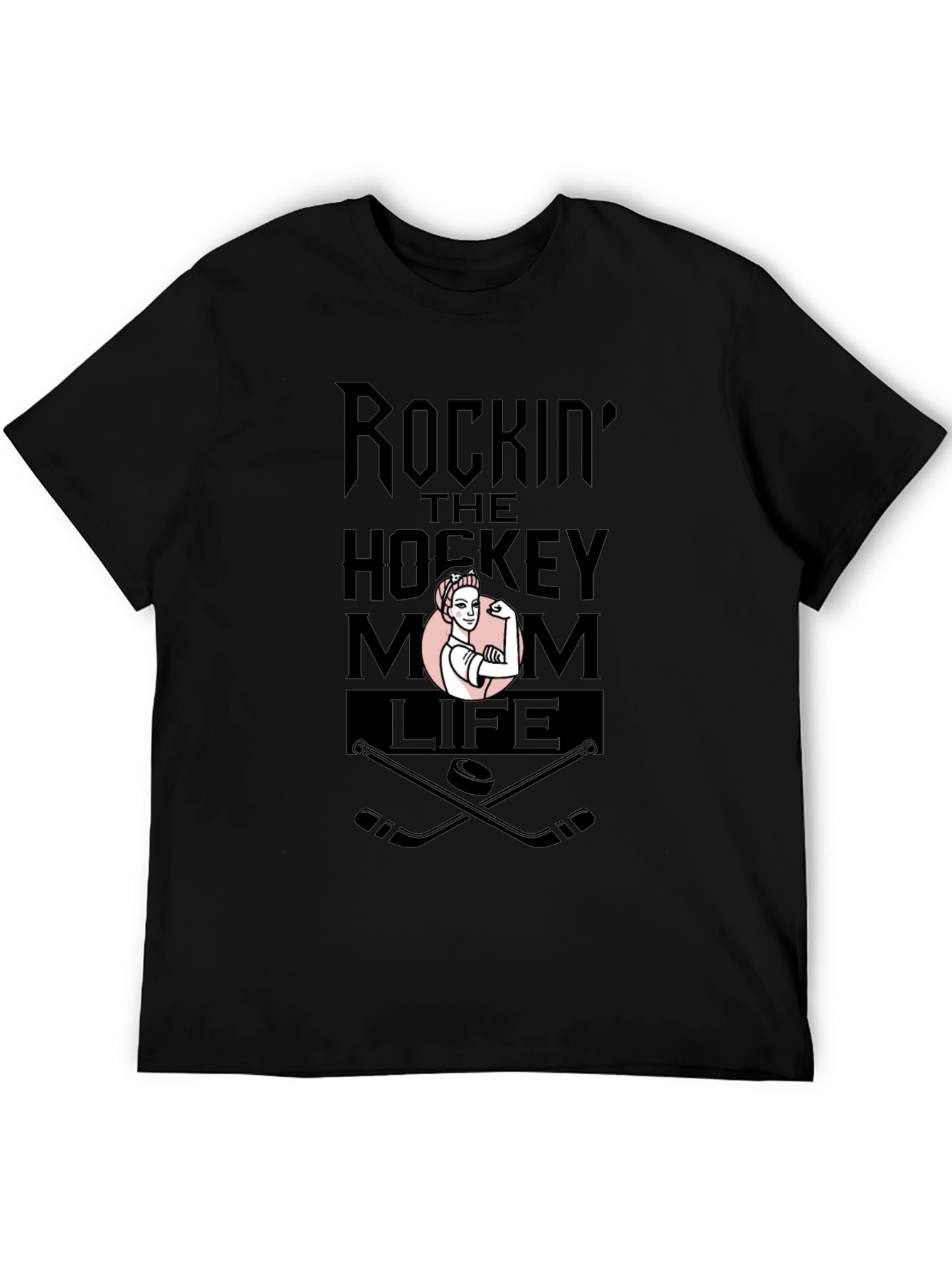Rockin Hockey Mom Life Graphic Tee