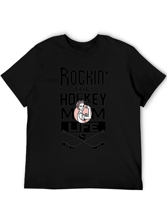 Rockin Hockey Mom Life Graphic Tee