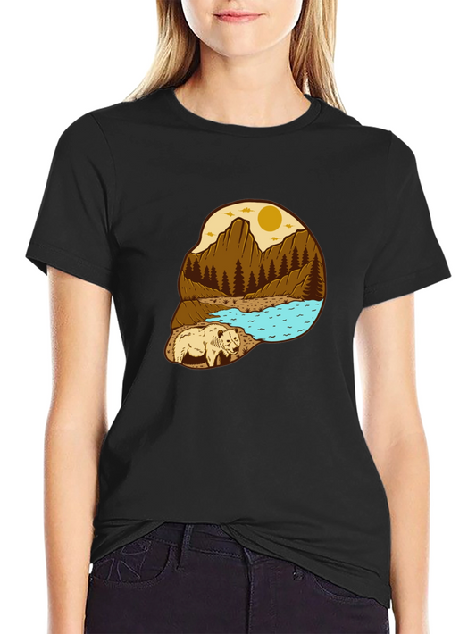Bear Mountain Scene Graphic Tee