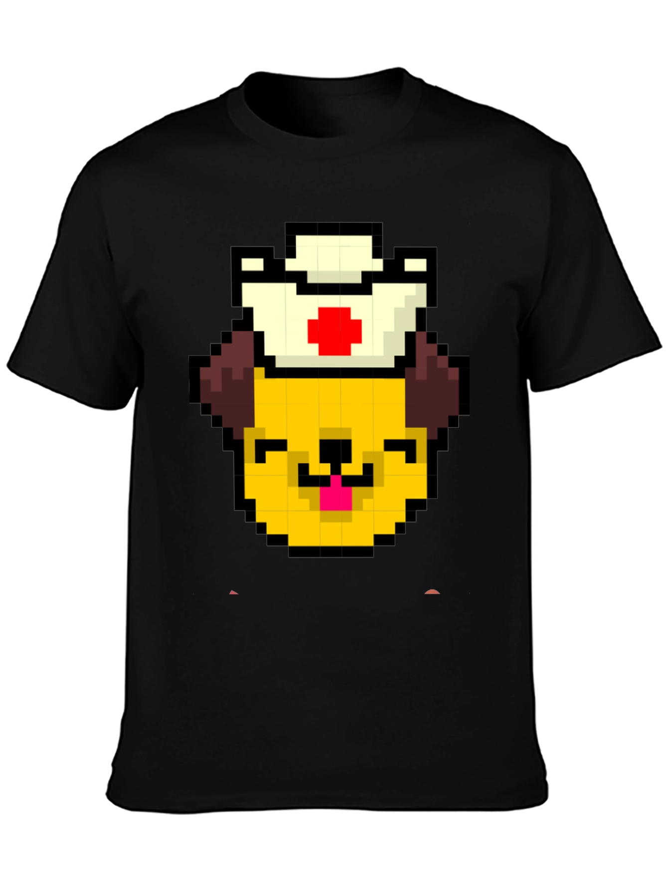 Pixel Dog Nurse Black T-Shirt