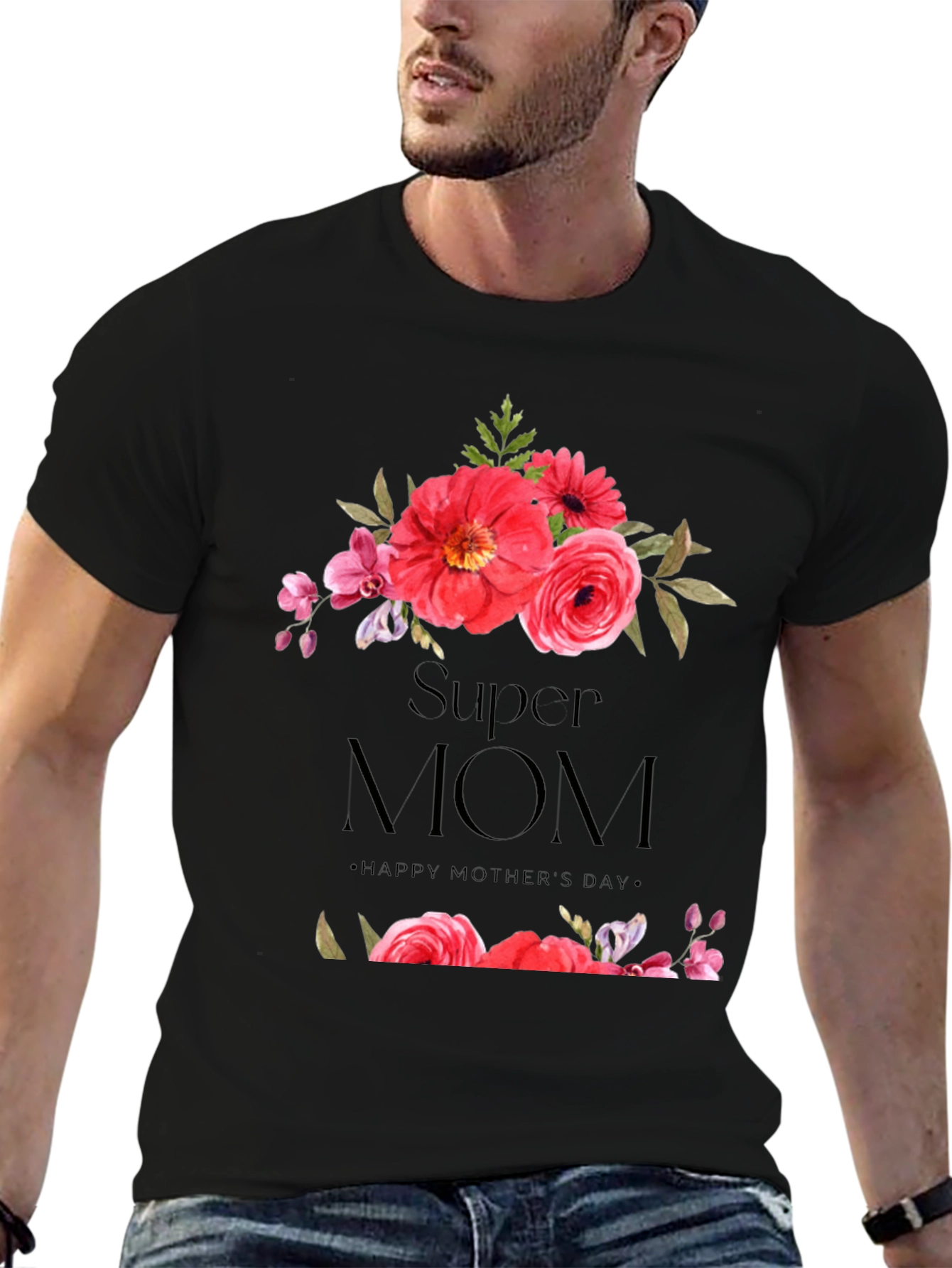 Super Mom Floral T-Shirt - Mothers Day Gift