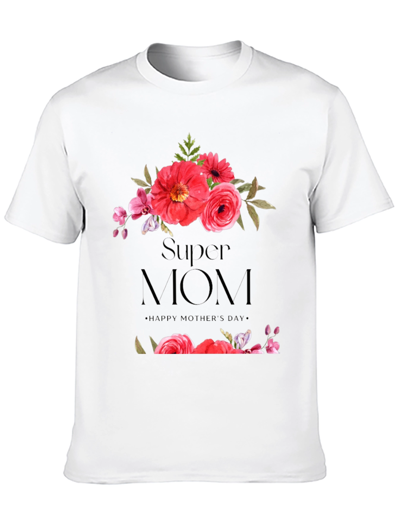 Super Mom Floral T-Shirt - Mothers Day Gift