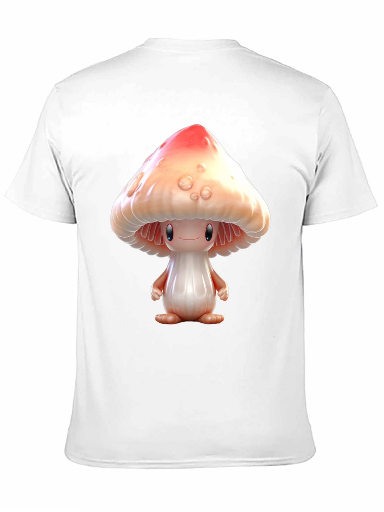 Mushroom Character Graphic Tee - Black