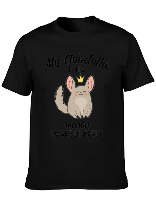 Chinchilla Lover T-Shirt - Wake Up Early Cute Pet Design
