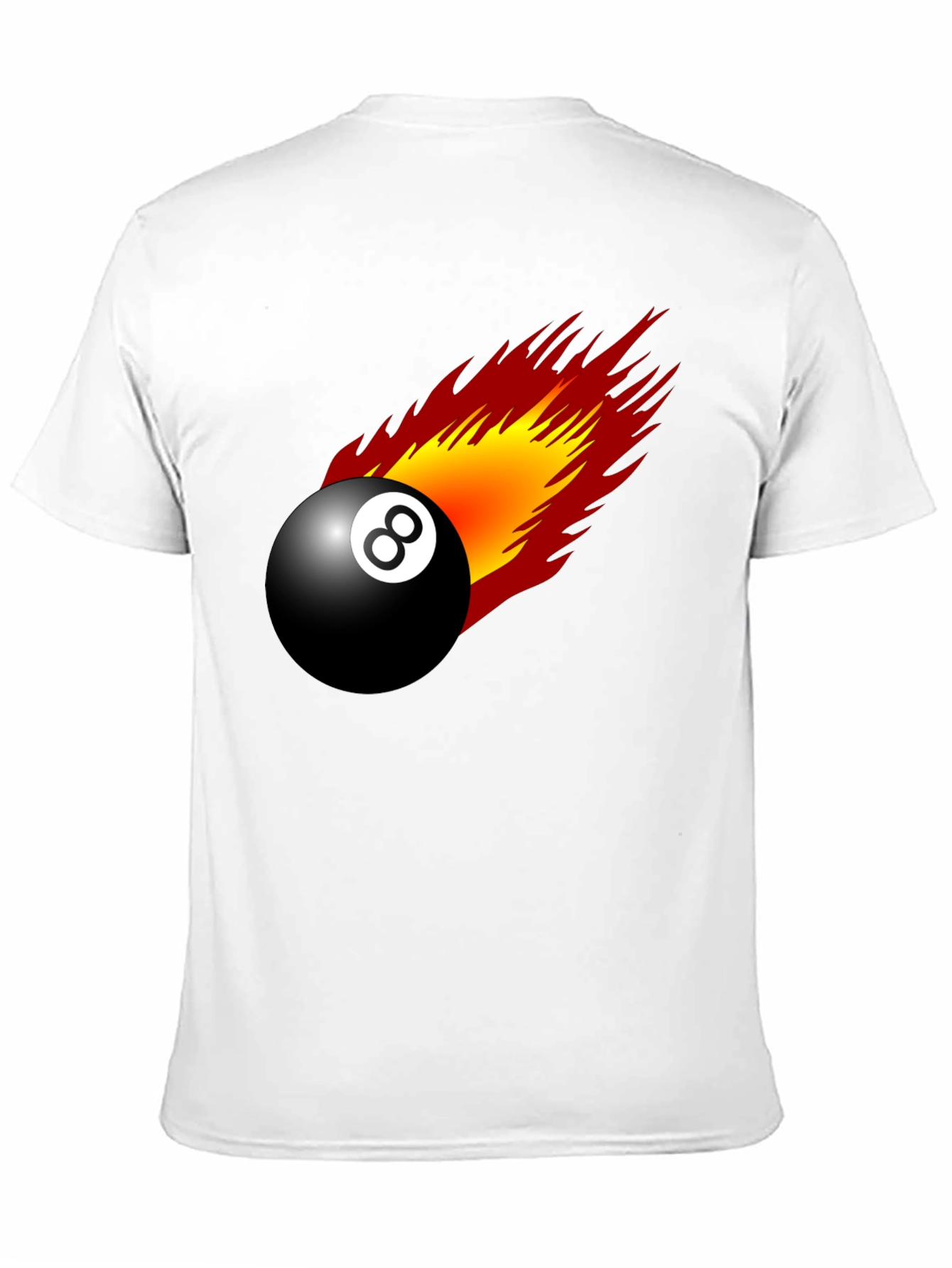 Flaming 8-Ball Graphic Tee - Lucky Number T-Shirt