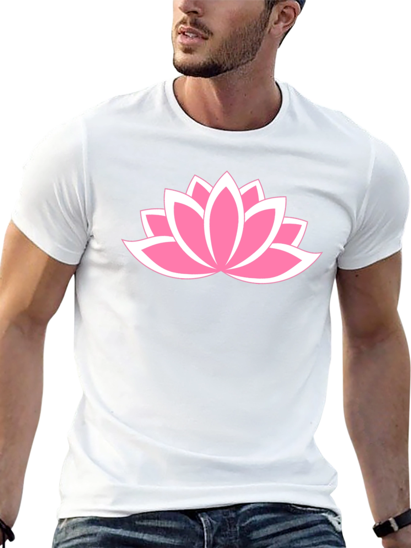 Lotus Flower Graphic T-Shirt - Casual Cotton Tee