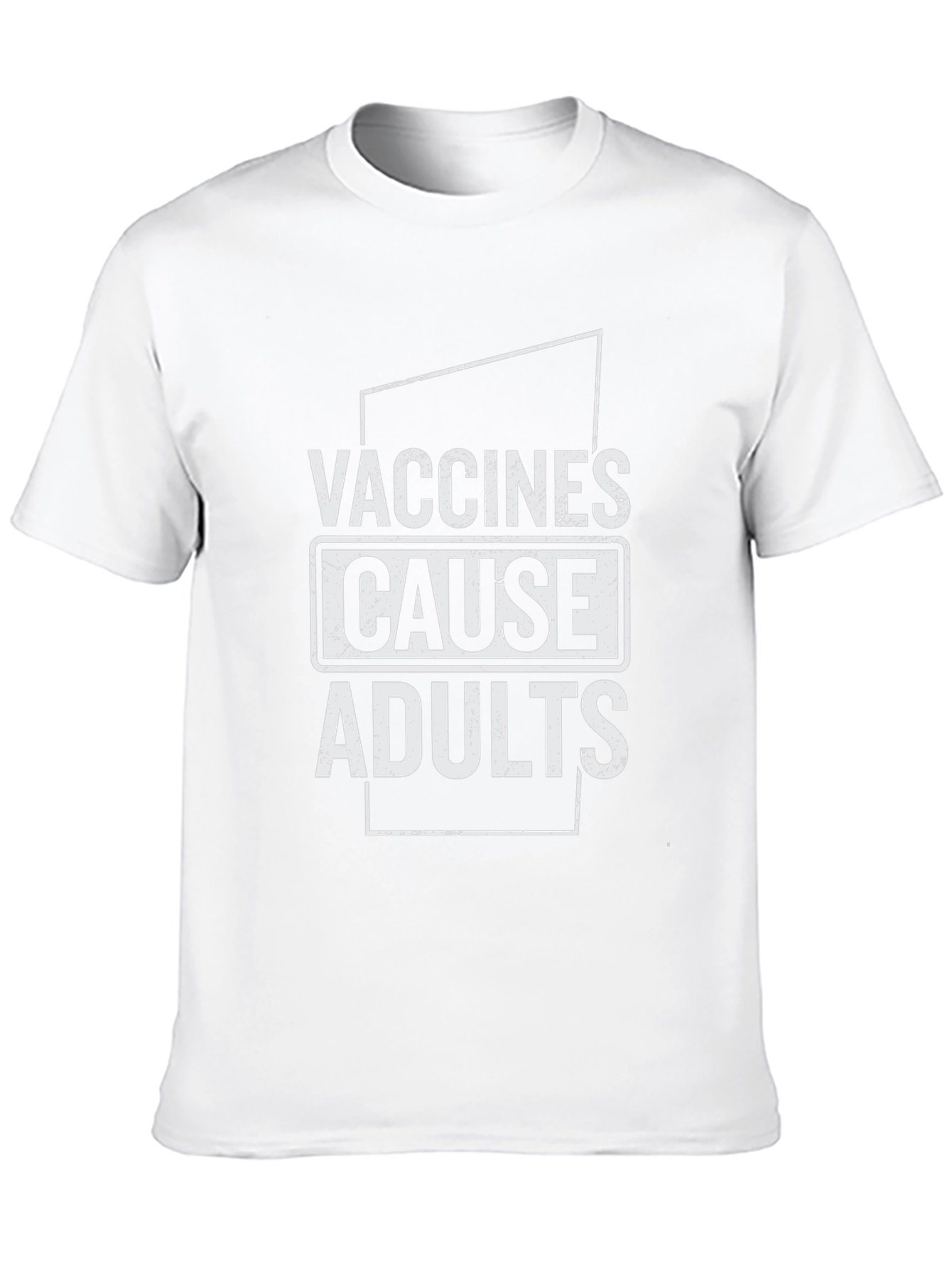 Vaccines Cause Adults Humor T-Shirt Black