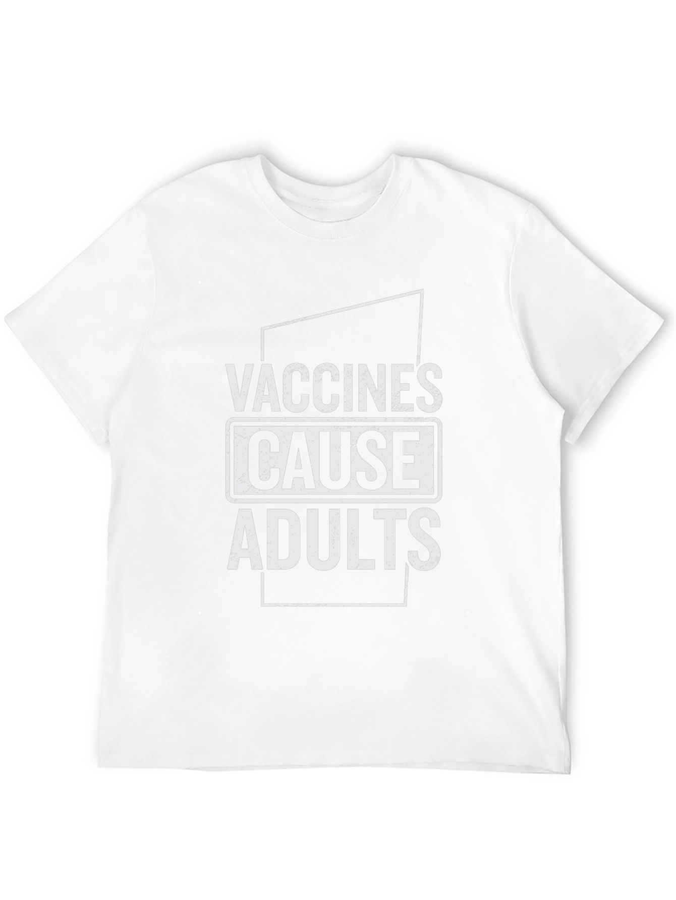 Vaccines Cause Adults Humor T-Shirt Black