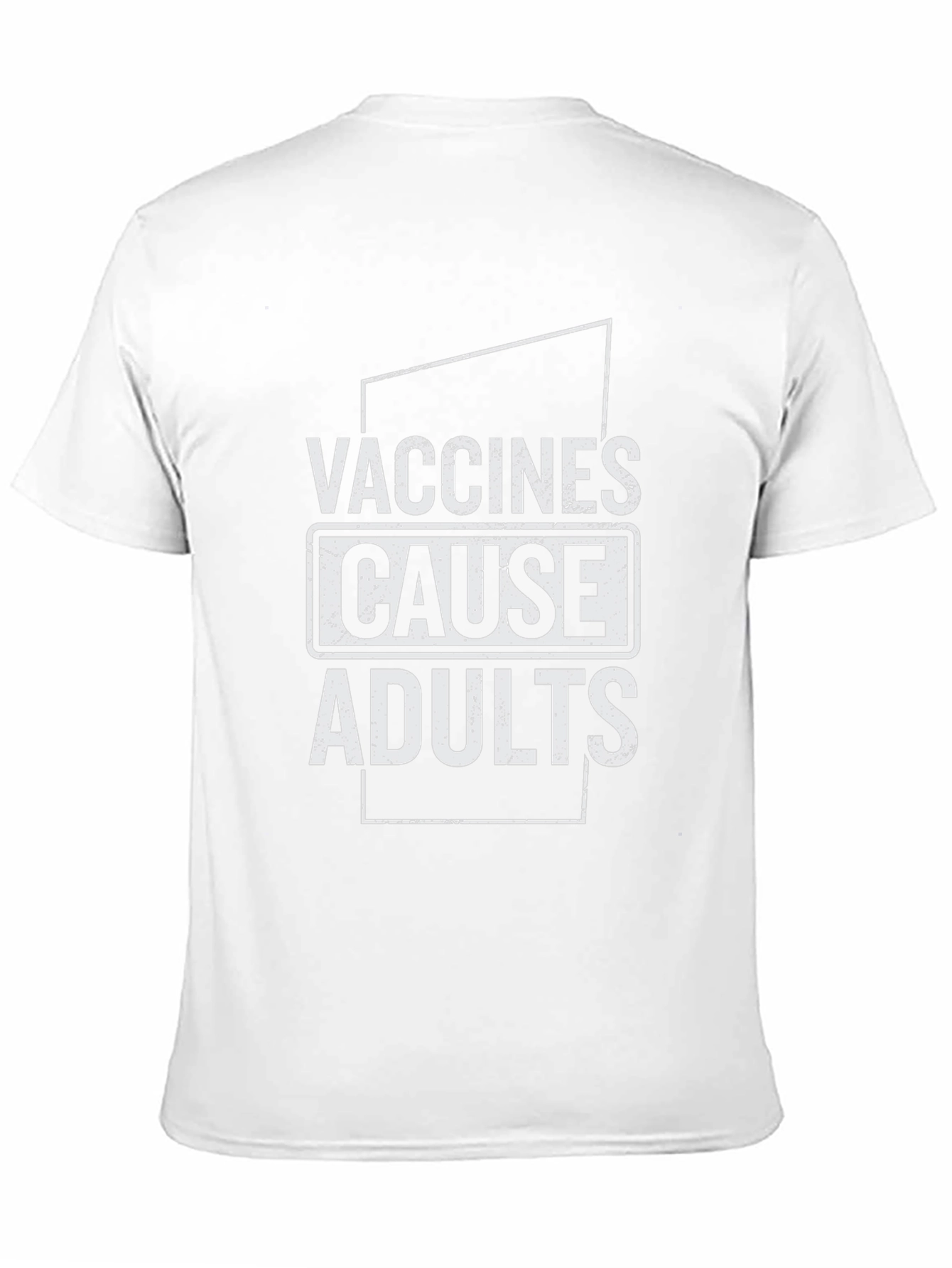 Vaccines Cause Adults Humor T-Shirt Black