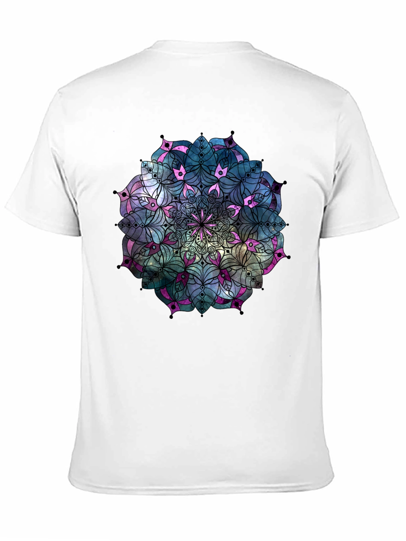 Black Mandala T-Shirt: Galaxy Design Unique Style