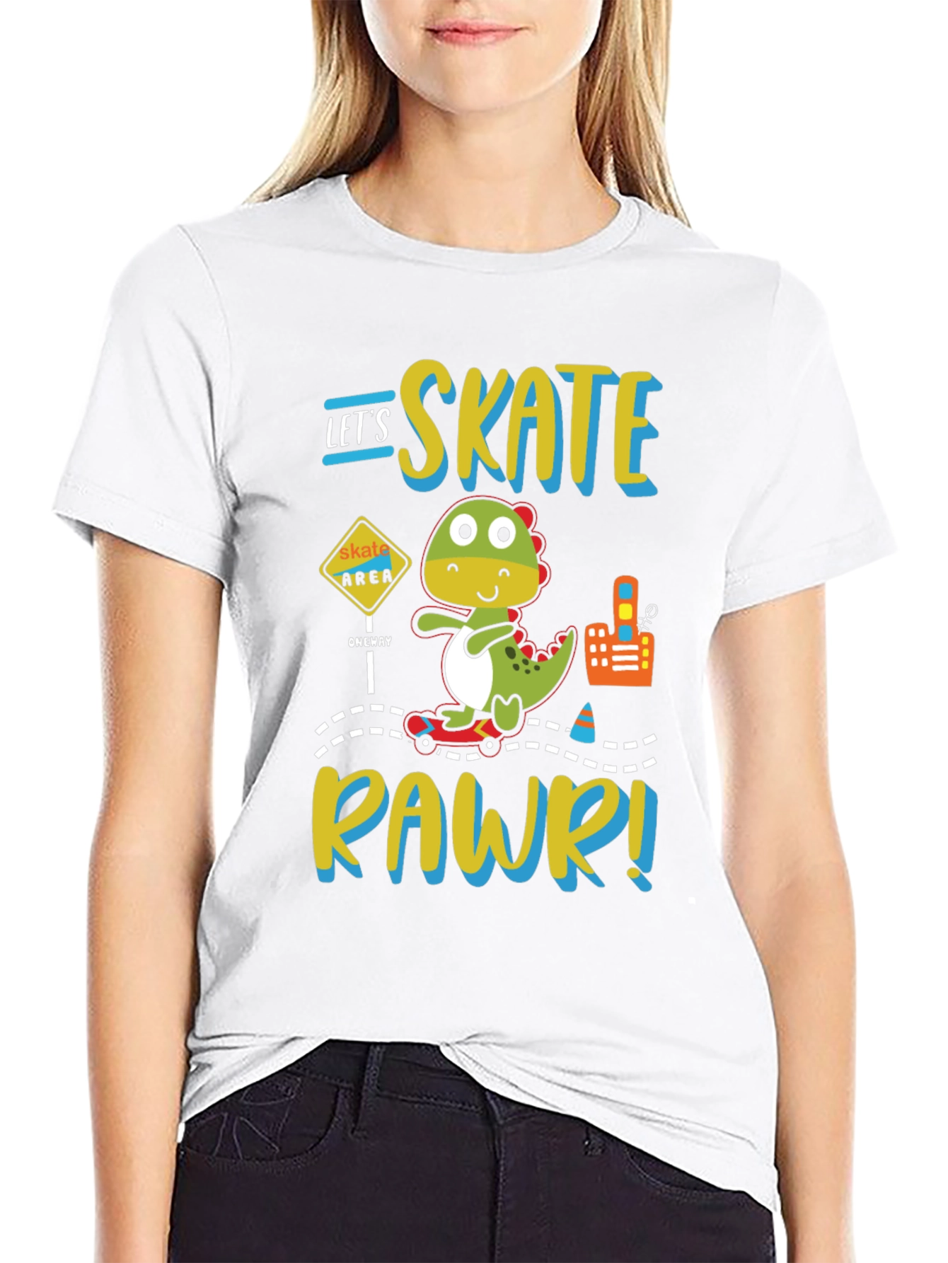 Skate Rawr Dinosaur T-Shirt