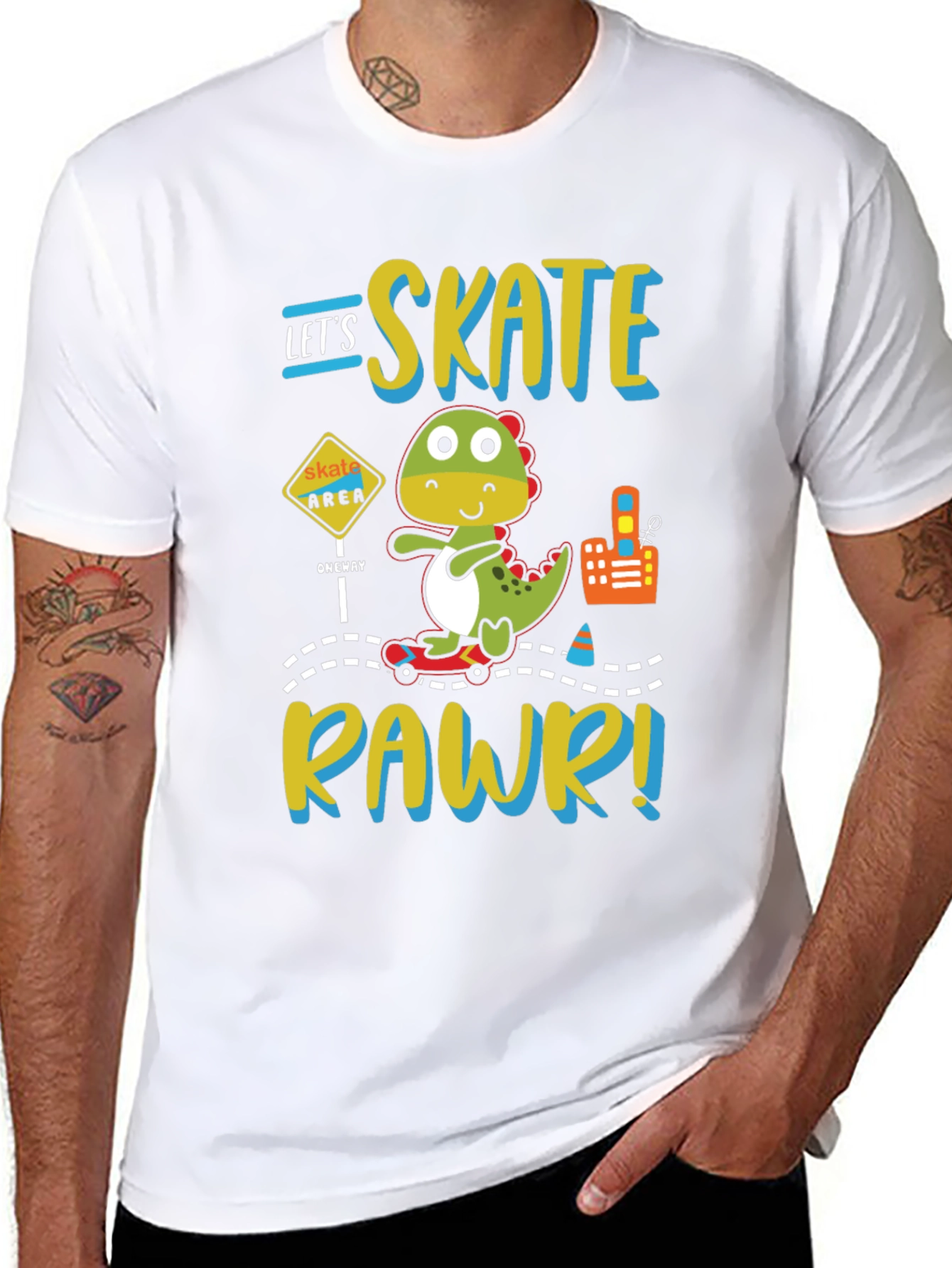 Skate Rawr Dinosaur T-Shirt