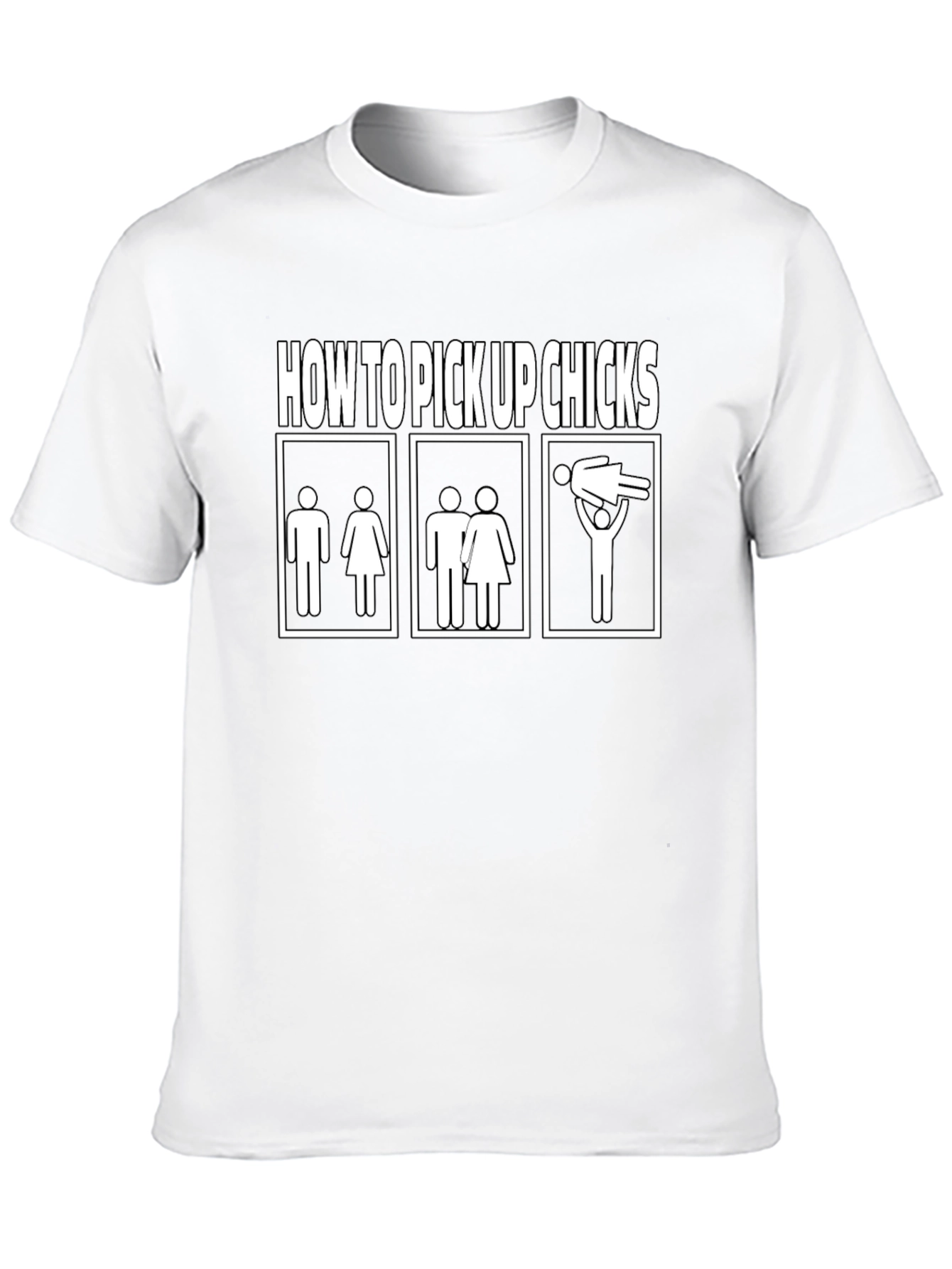 Funny How to Pick Up Chicks Graphic Tee