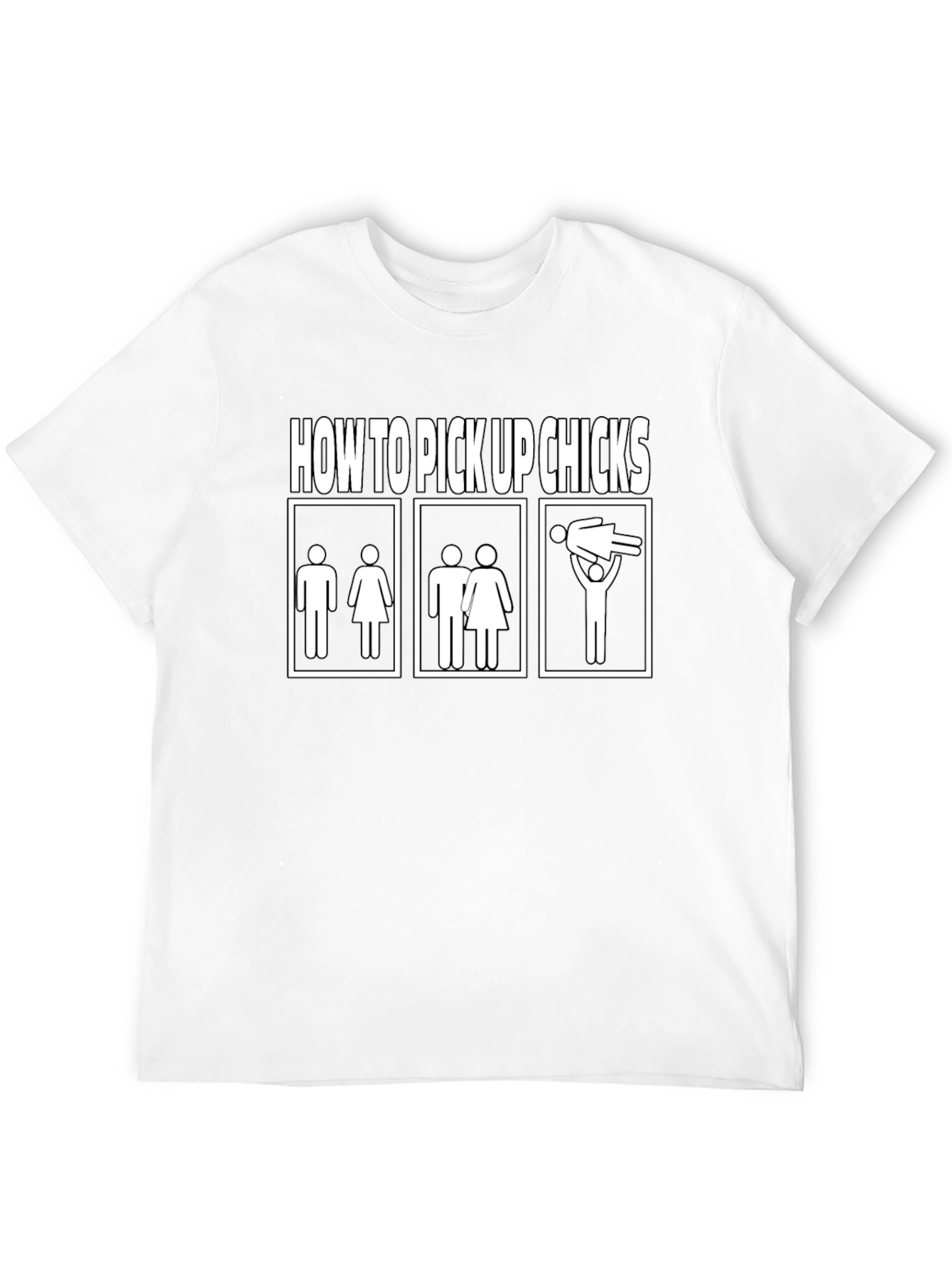 Funny How to Pick Up Chicks Graphic Tee